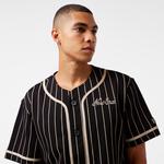 New Era Ne Pinstripe Jersey Erkek Siyah T-Shirt