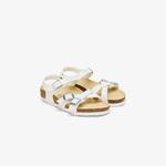 Birkenstock Kumba Bf Shiny Lizard Embossed Çocuk Beyaz Terlik