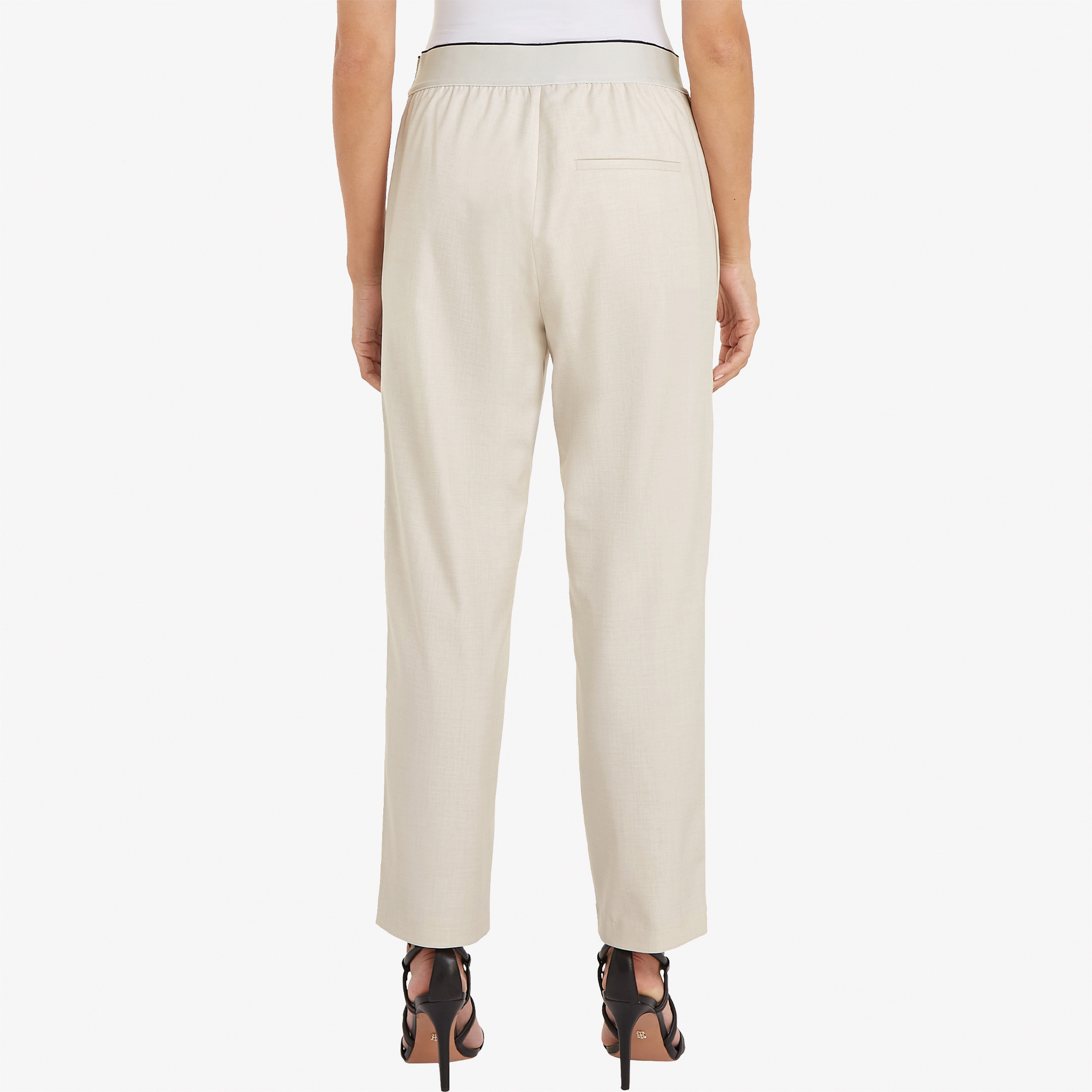 Tommy Hilfiger Logoll On Slimaight Kadın Bej Pantolon