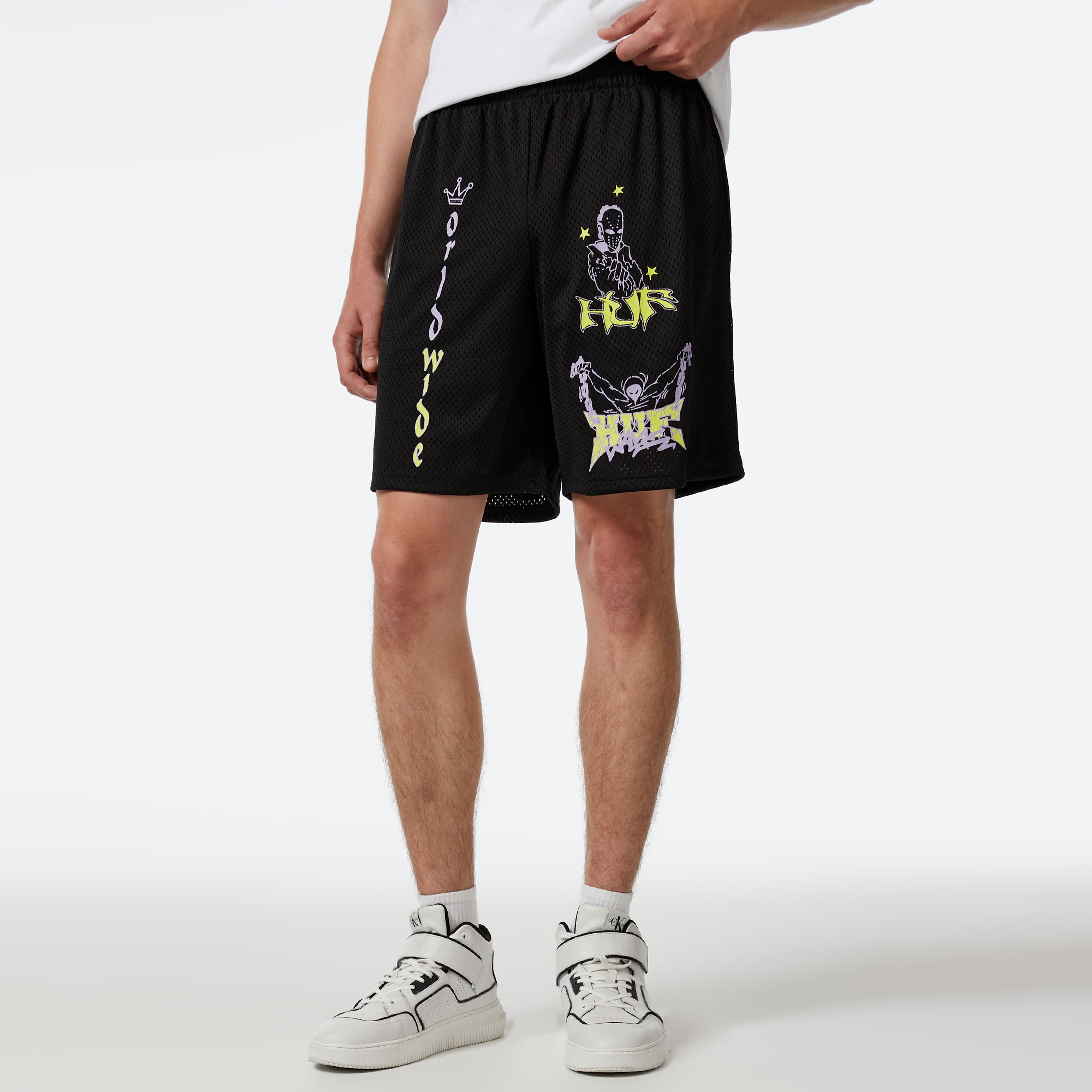 HUF Zine Mesh Basketball Erkek Siyah Şort