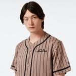 New Era Ne Pinstripe Jersey Erkek Kahverengi T-Shirt
