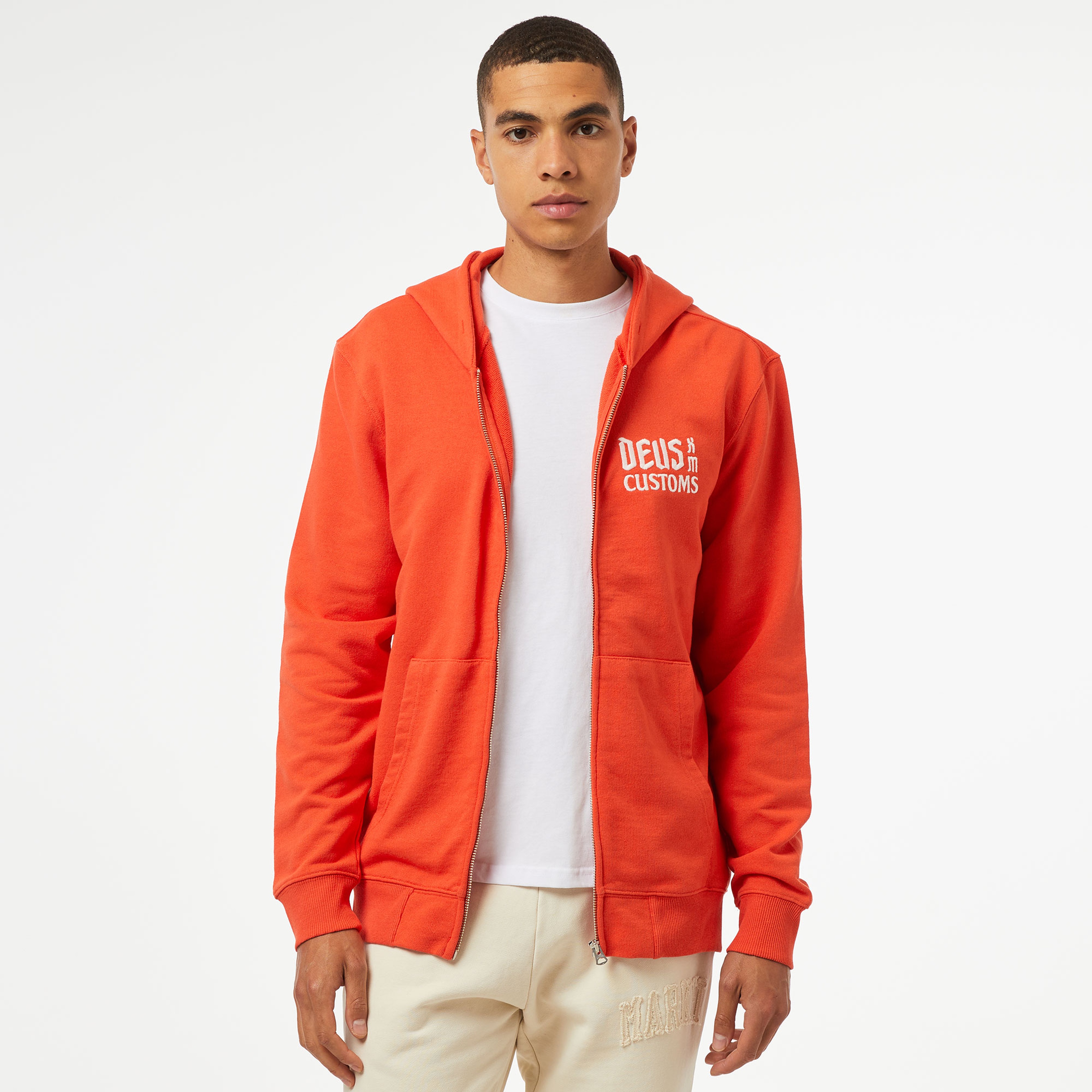 Deus Ex Machina Supporter Zip Hoodie Erkek Kırmızı Sweatshirt