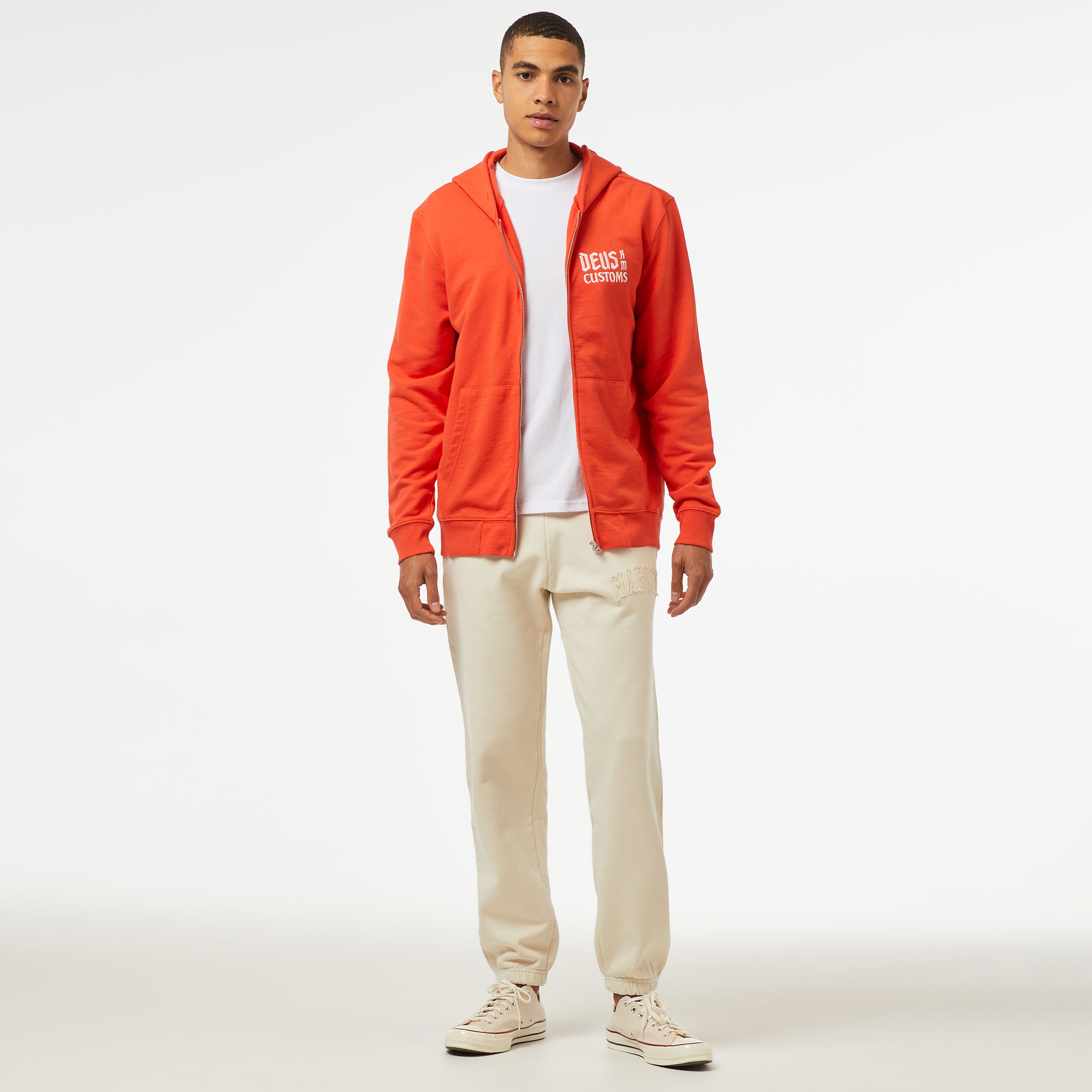 Deus Ex Machina Supporter Zip Hoodie Erkek Kırmızı Sweatshirt