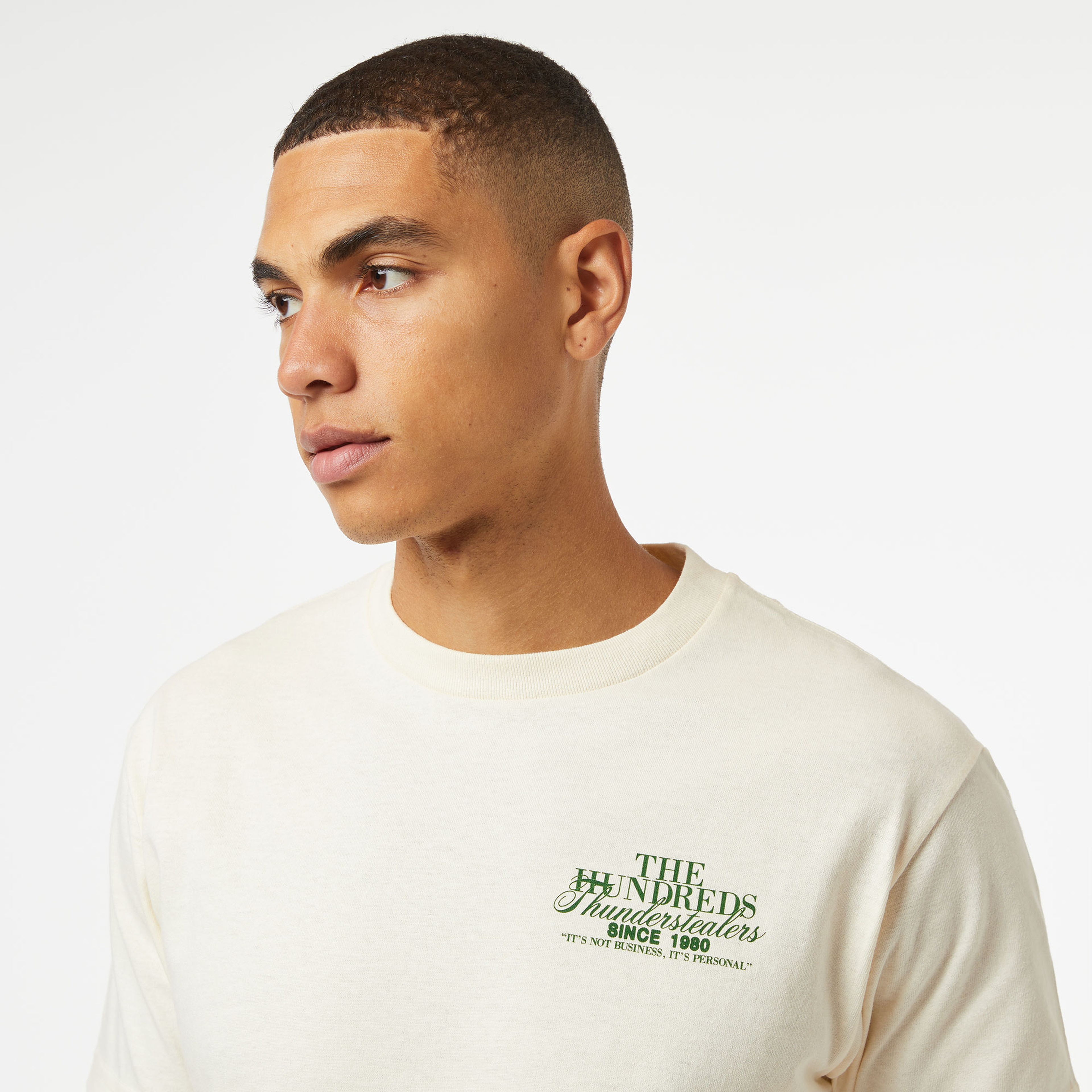 The Hundreds Business Minded Erkek Krem T-Shirt