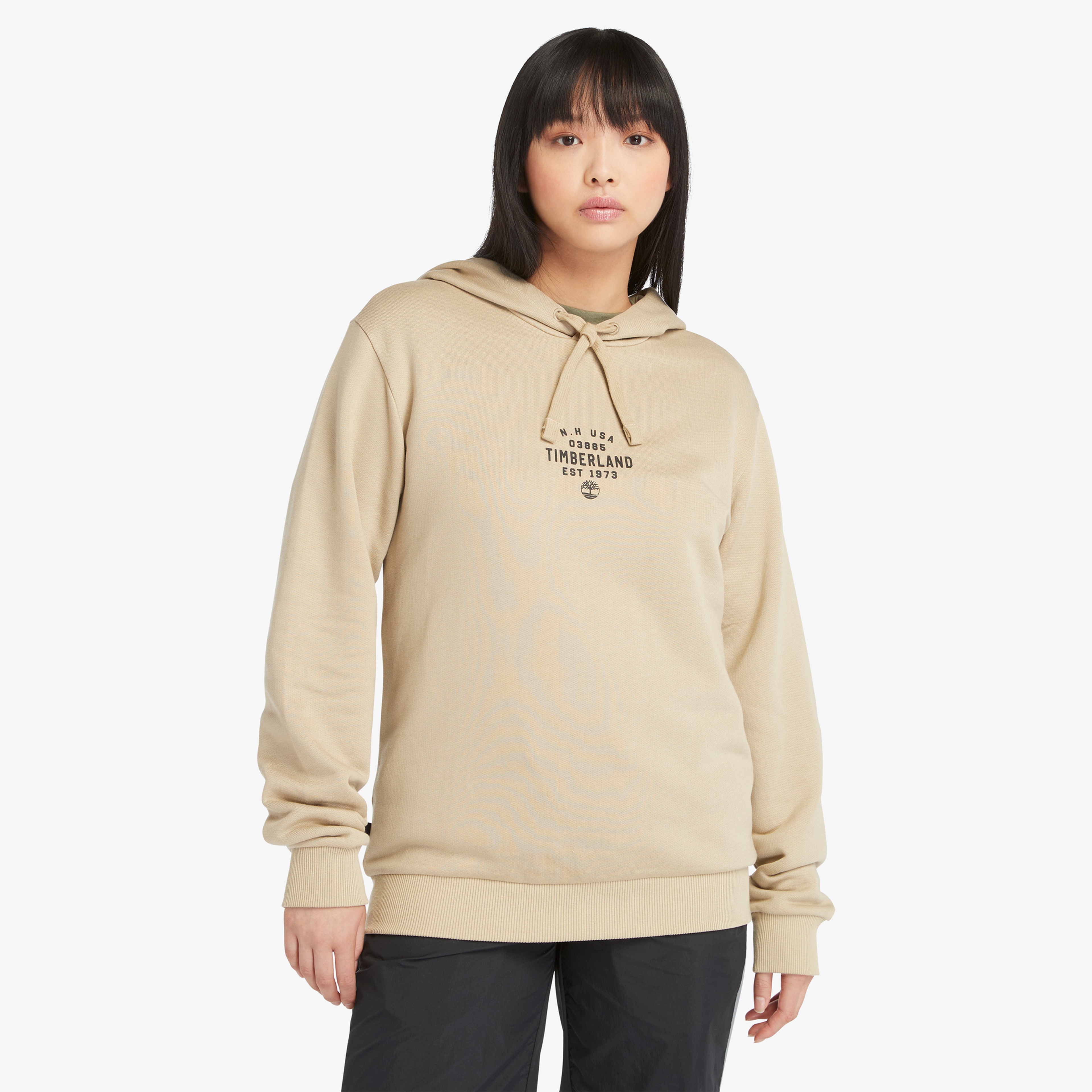 Timberland Front Graphic Erkek Bej Sweatshirt