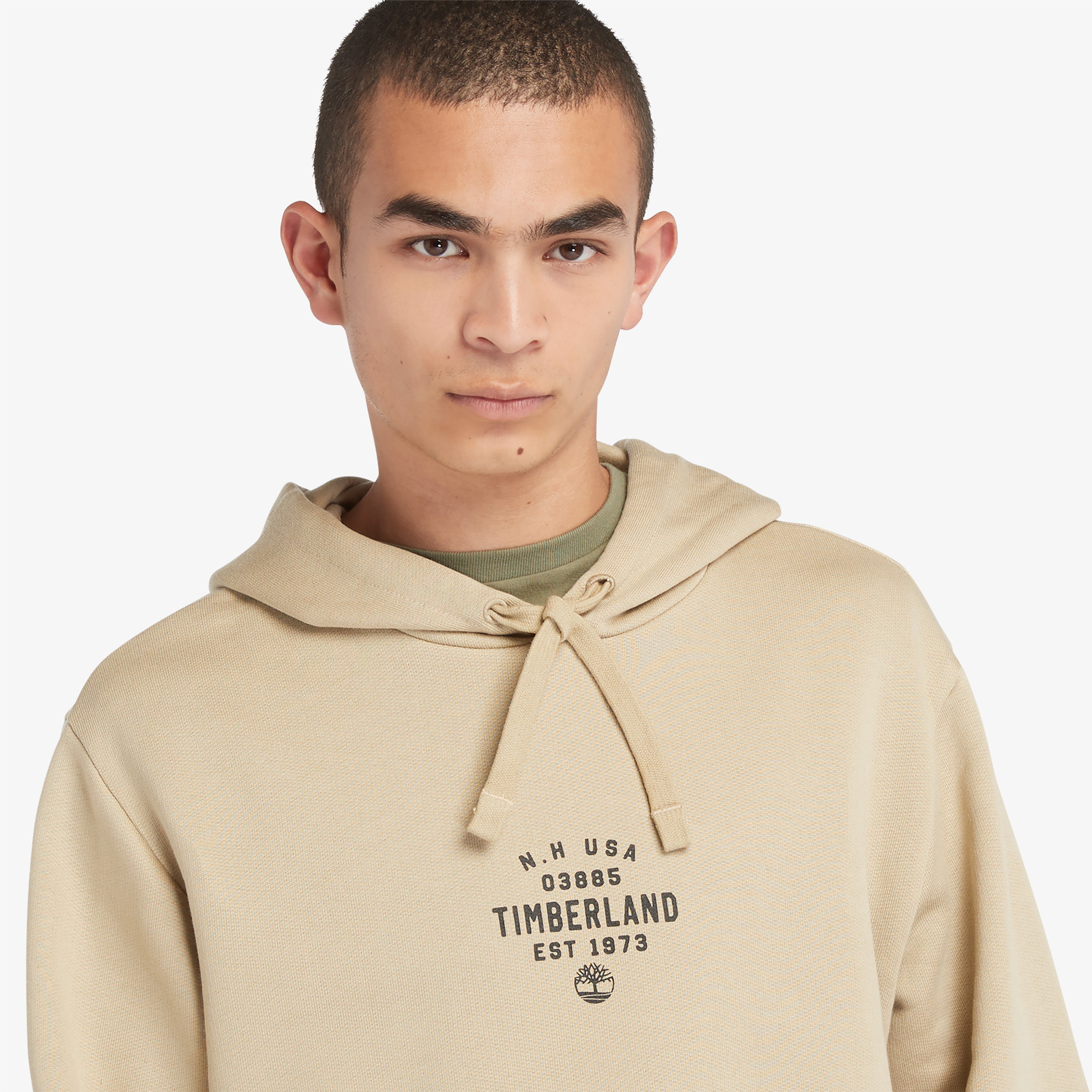 Timberland Front Graphic Erkek Bej Sweatshirt