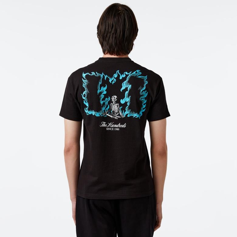 The Hundreds Flame Wildfire Erkek Siyah T-Shirt