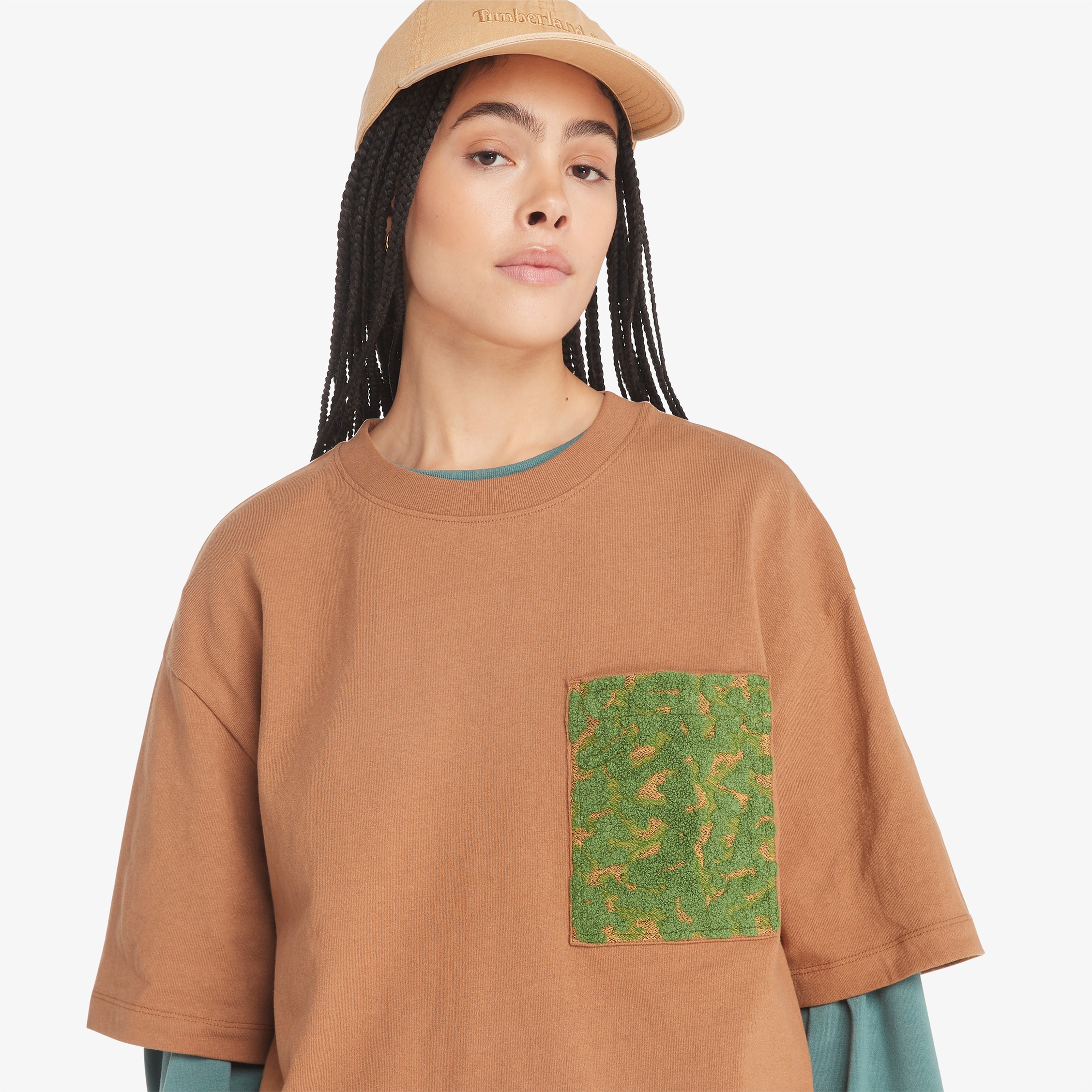 Timberland Embroidered Pocket Erkek Kahverengi T-Shirt