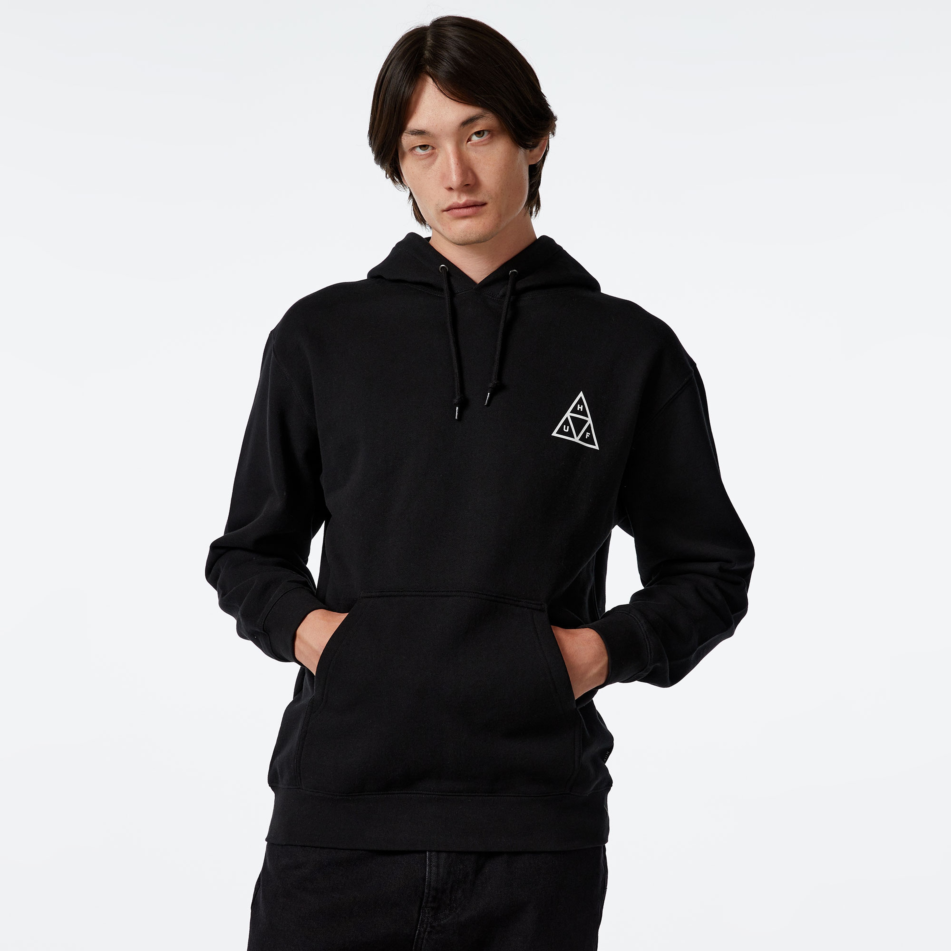 HUF Huf Set TT P/O Erkek Siyah Sweatshirt