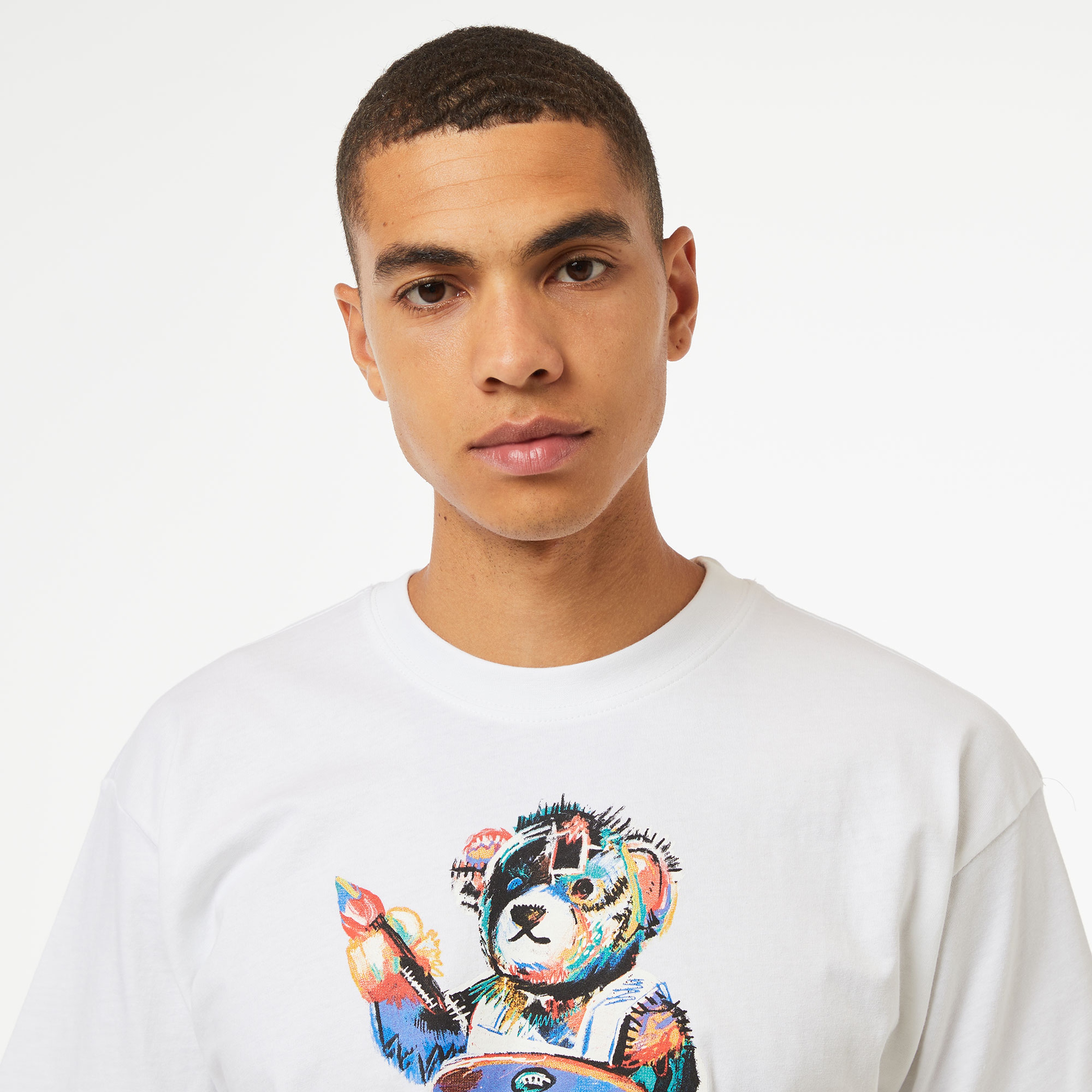 Market Art Market Bear Erkek Beyaz T-Shirt