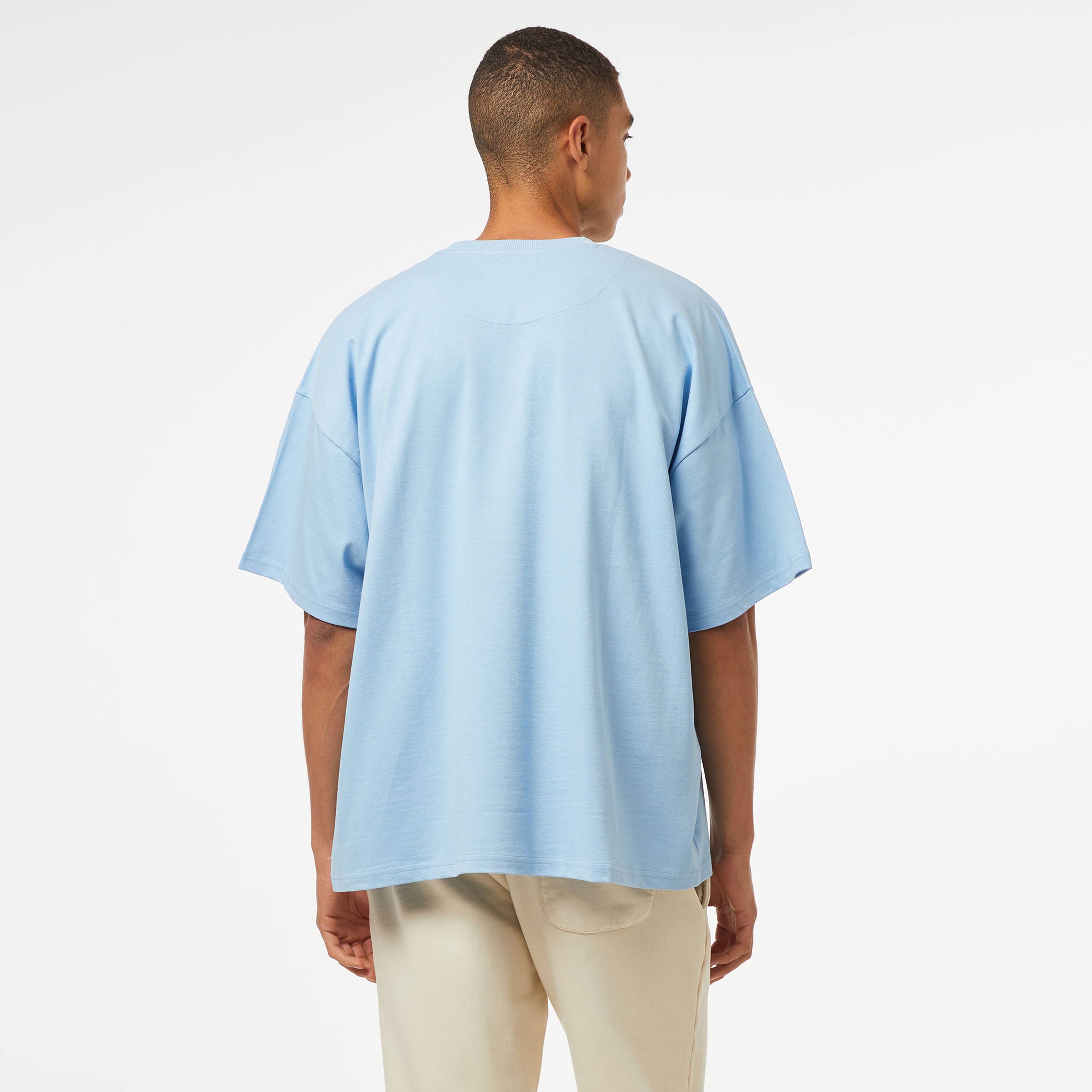 Karl Kani Woven Sign. Heavy Jersey Boxy Diner Erkek Mavi T-Shirt