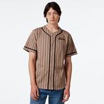 New Era Ne Pinstripe Jersey Erkek Kahverengi T-Shirt