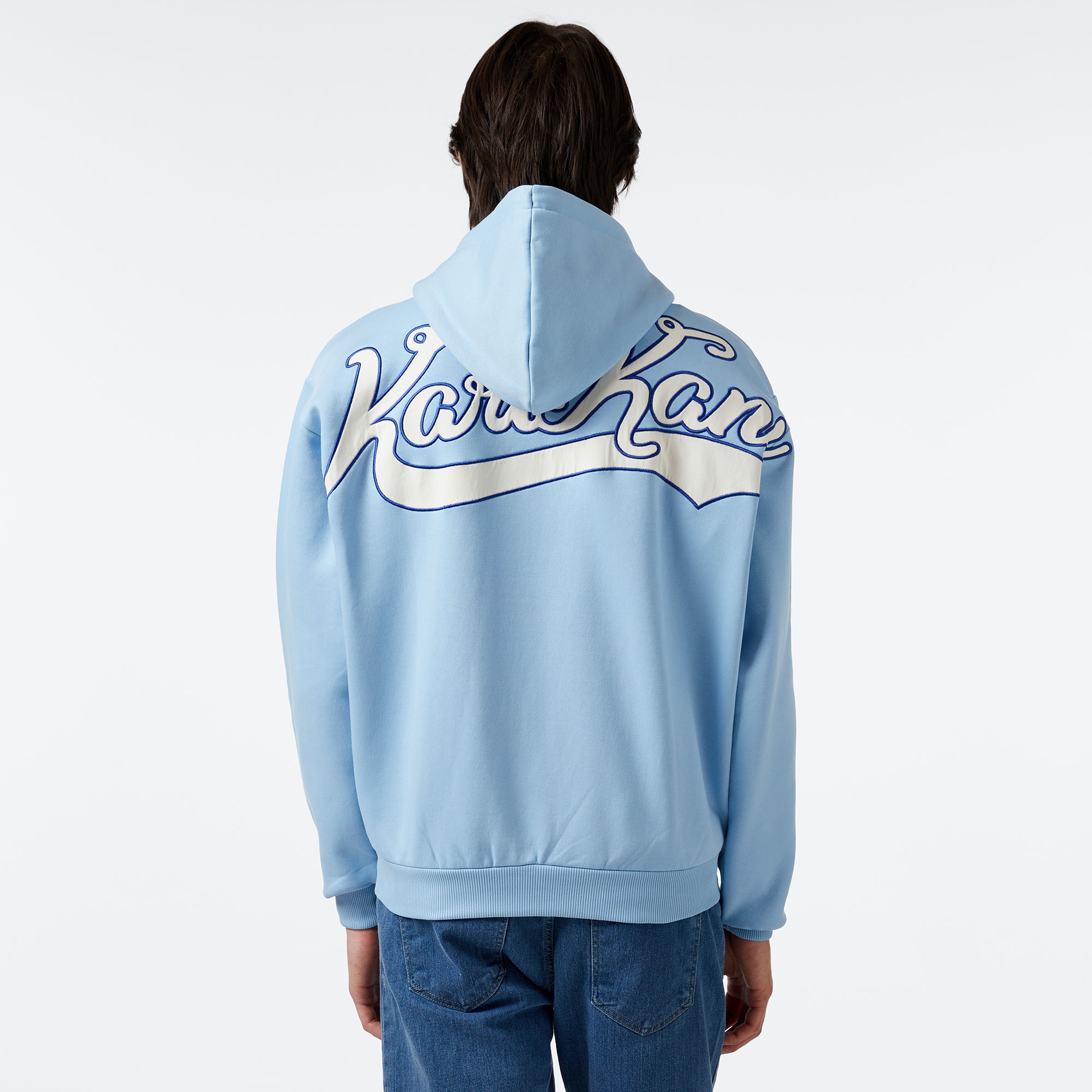 Karl Kani Chest Sign. Os Full Zip Diner Erkek Mavi Sweatshirt