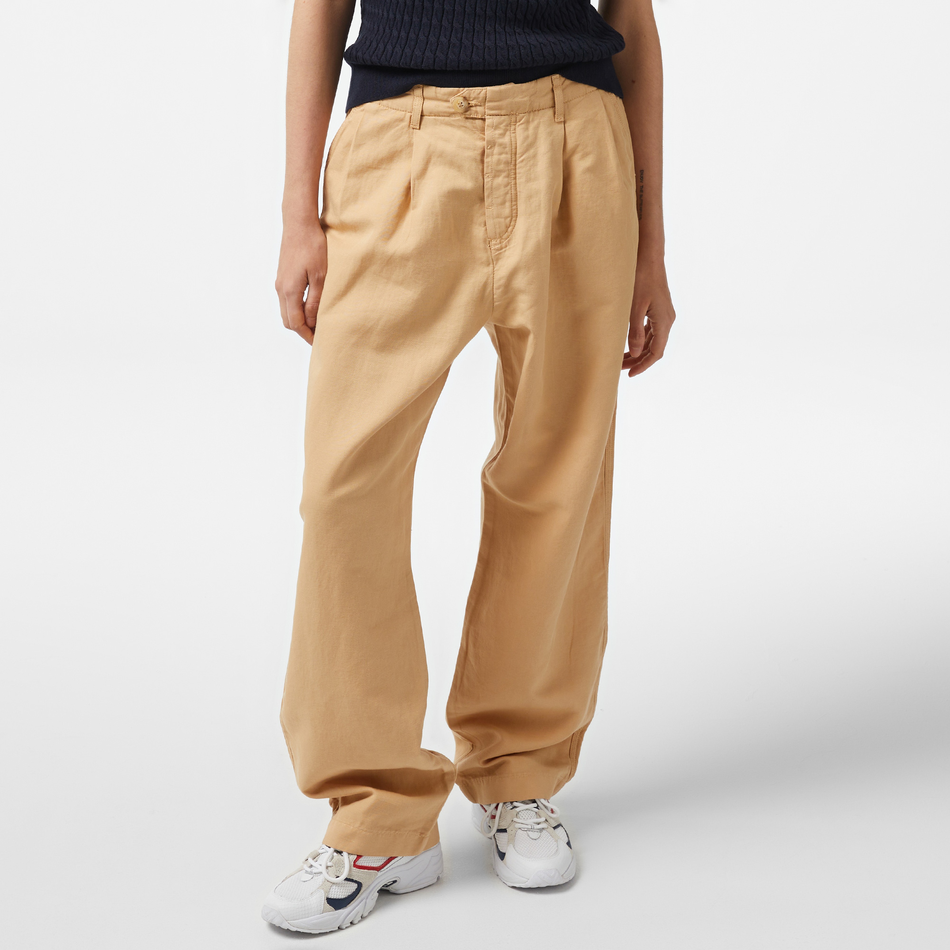 Tommy Hilfiger Relaxaight Kadın Bej Pantolon