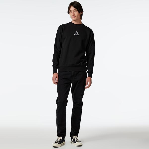 HUF Set Triple Triangle Crewneck Erkek Siyah Sweatshirt