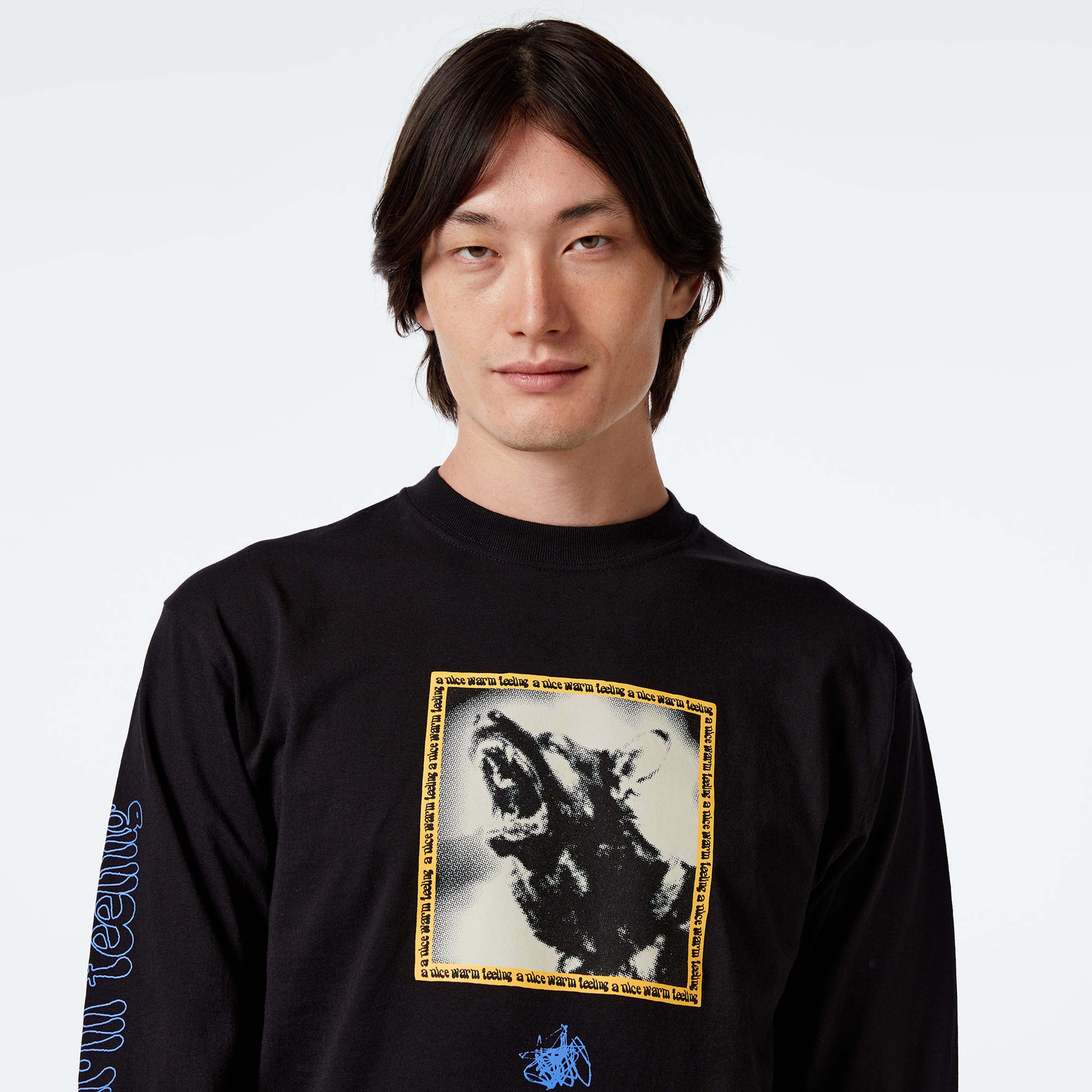 HUF Beware L/S Erkek Siyah Sweatshirt