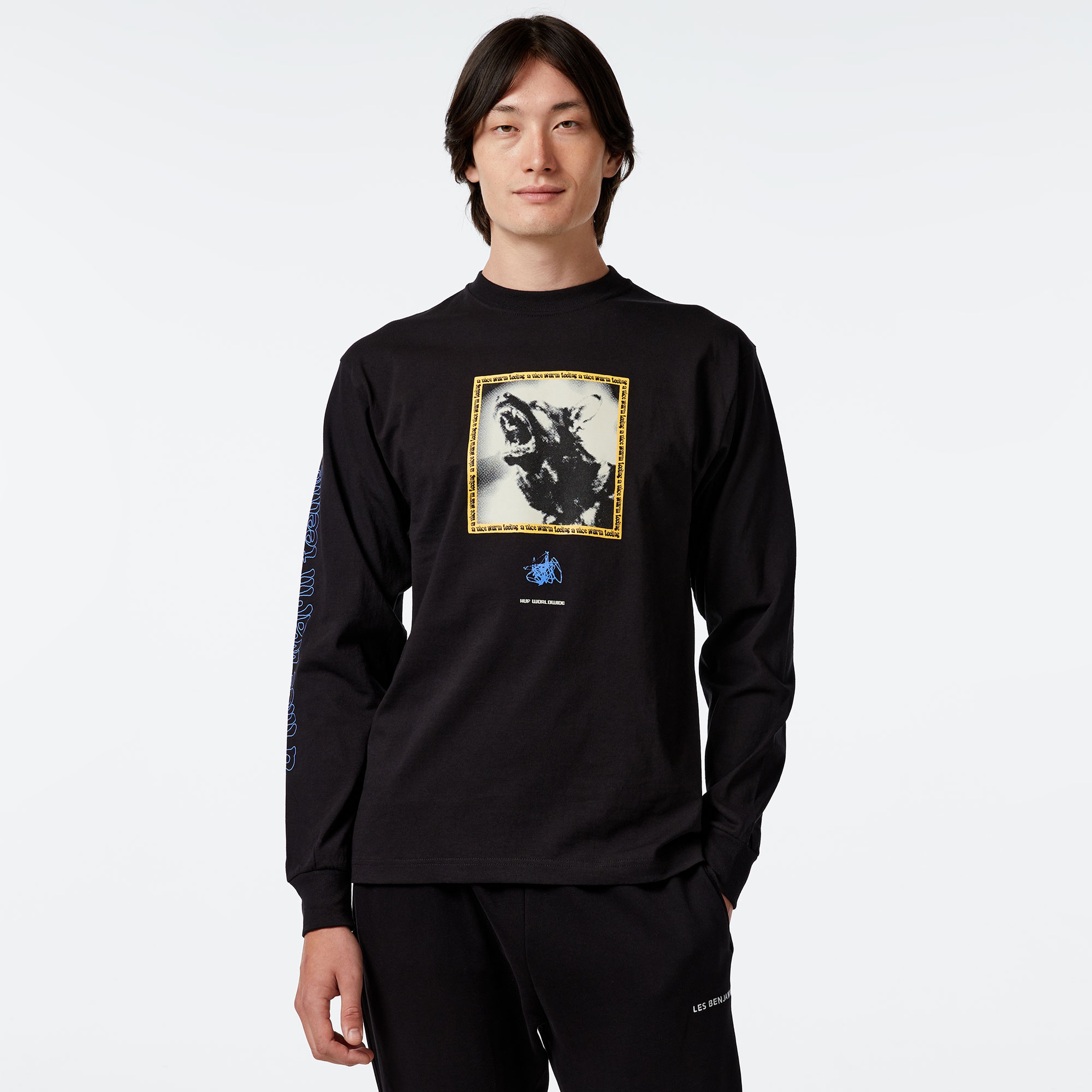 HUF Beware L/S Erkek Siyah Sweatshirt