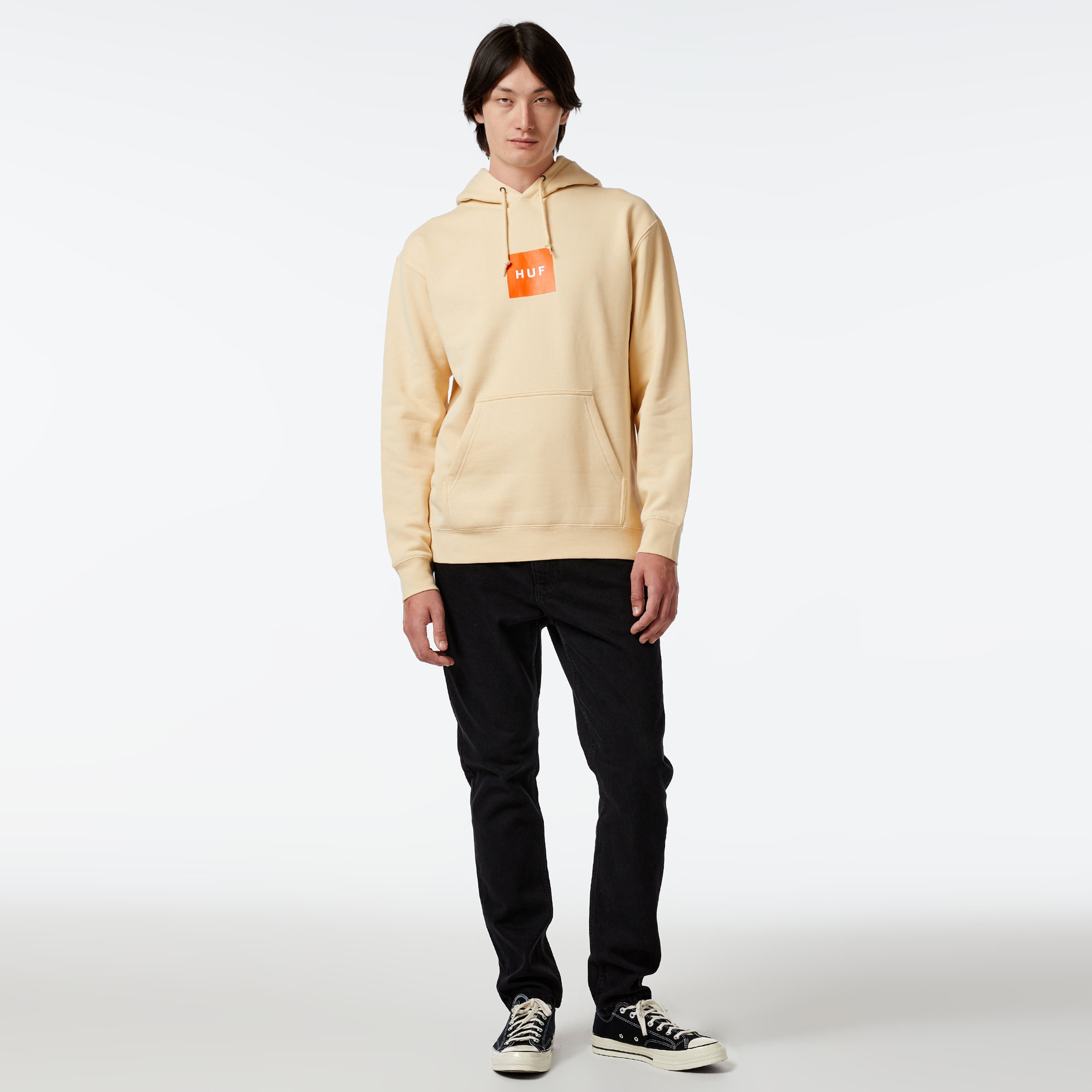 HUF Set Box P/O Erkek Krem Hoodie