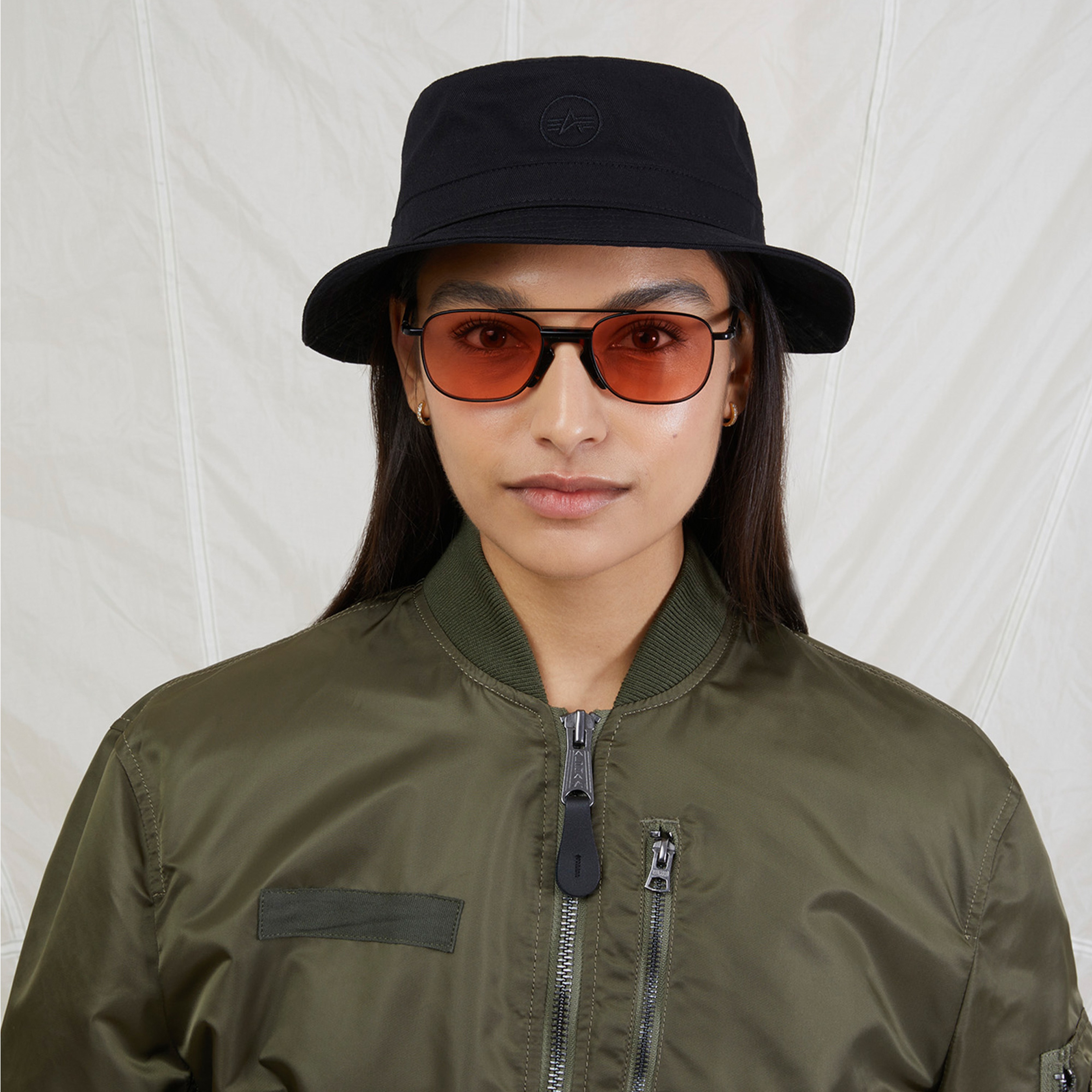 Alpha Industries Cotton Unisex Siyah Bucket