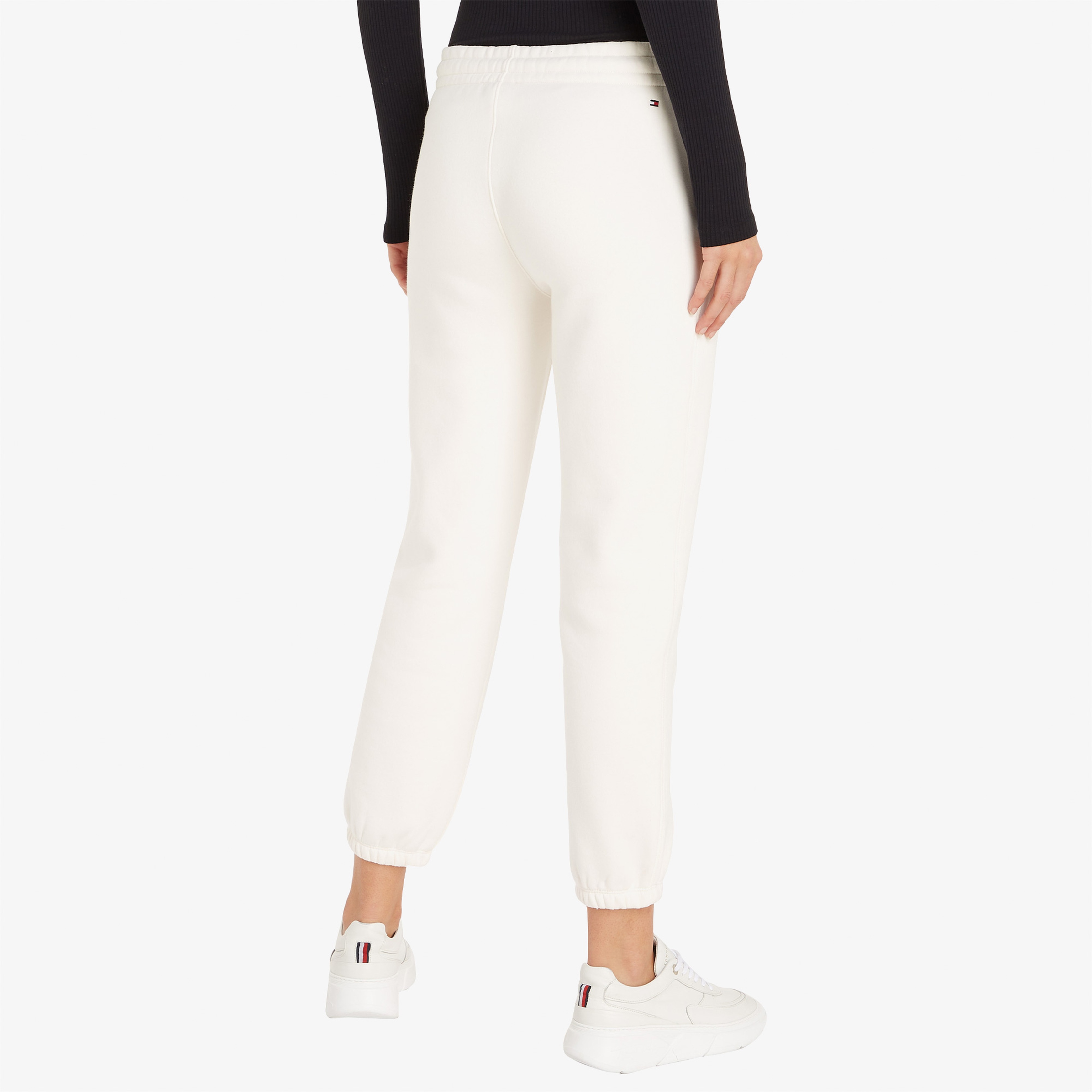 Tommy Hilfiger Varsity Flock Sweatpant Kadın Beyaz Eşofman Altı