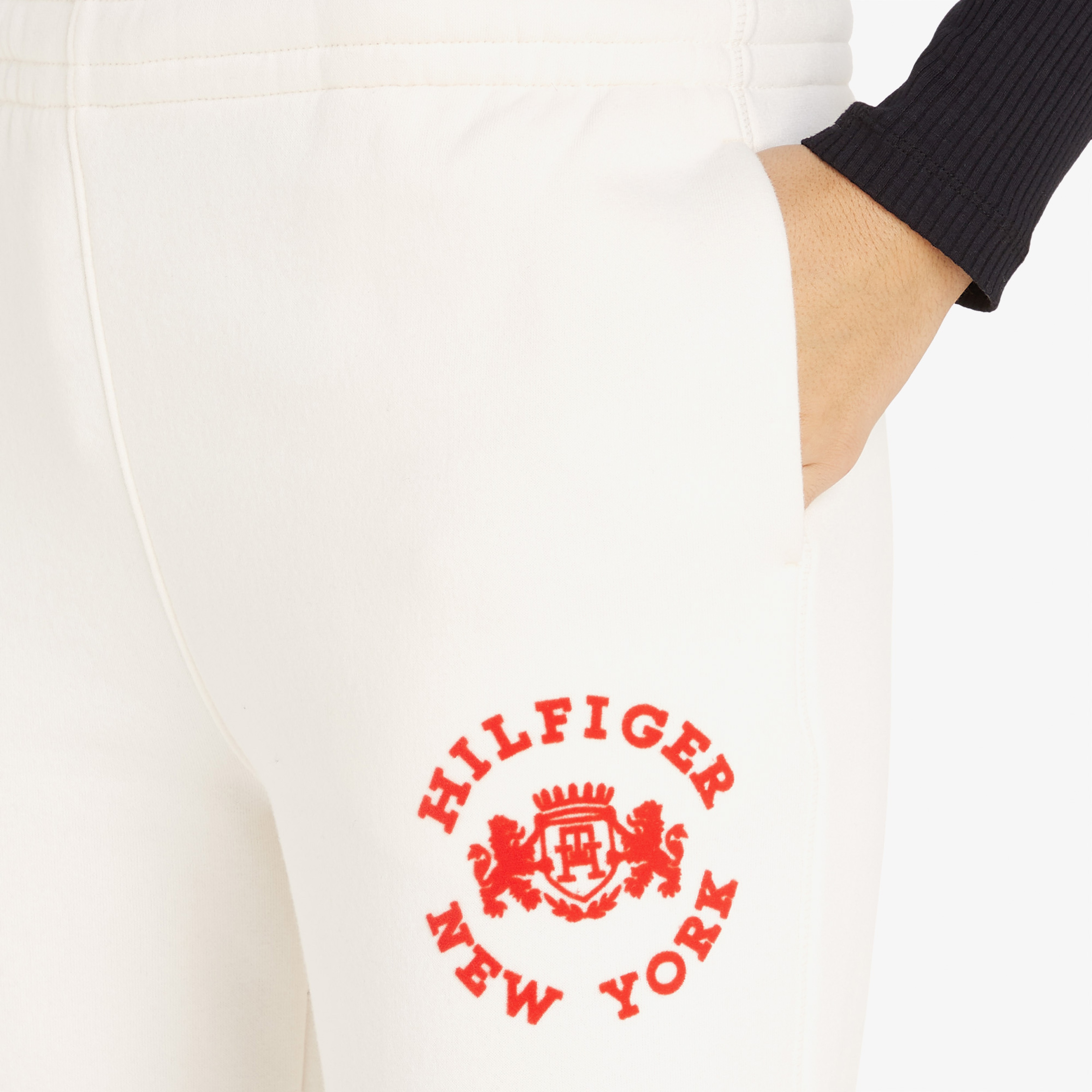 Tommy Hilfiger Varsity Flock Sweatpant Kadın Beyaz Eşofman Altı
