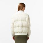 Kadın Relaxed Fit Dik Yaka Krem Mont