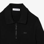 Kadın Slim Fit Kısa Kollu Polo Yaka Siyah Elbise