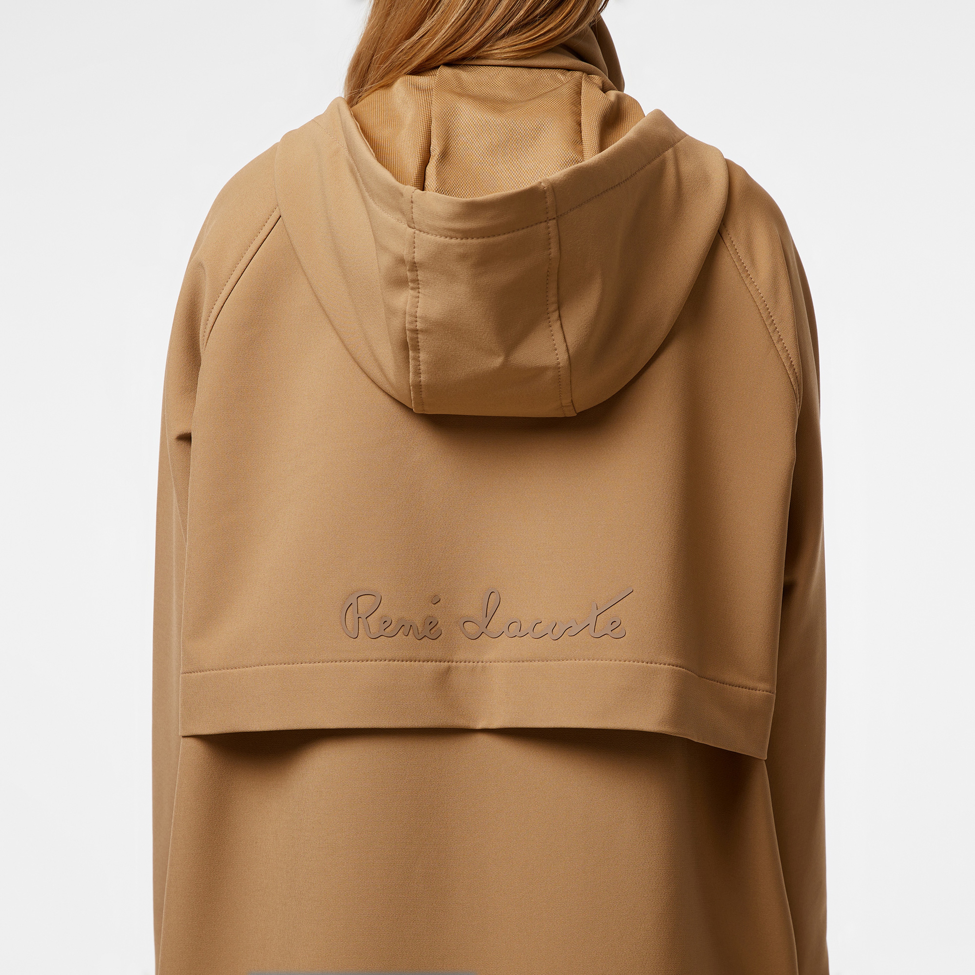 Kadın Relaxed Fit Kapüşonlu Kahverengi Yağmurluk