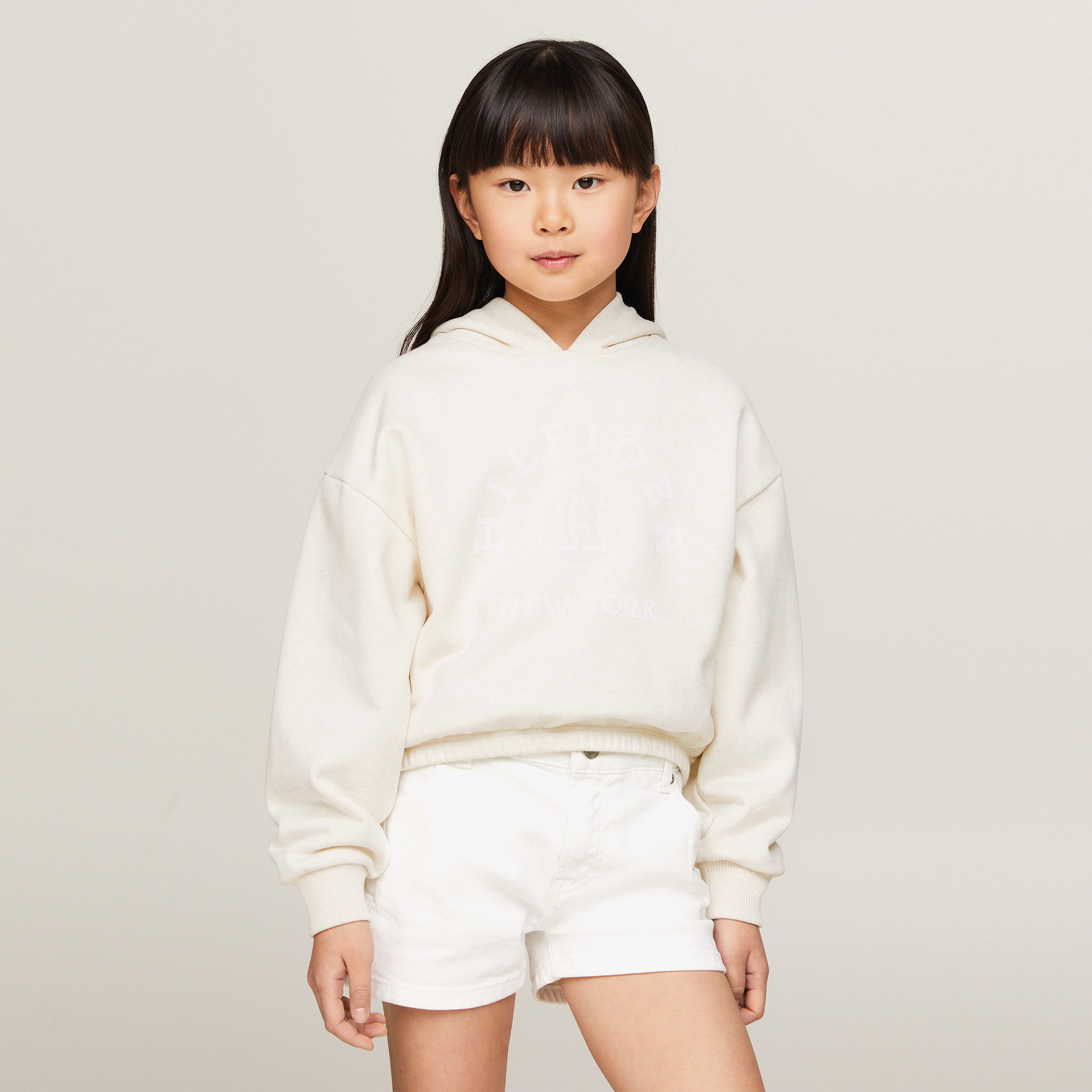 Tommy Hilfiger Varsity Hoodie Kız Çocuk Kahverengi Sweatshirt