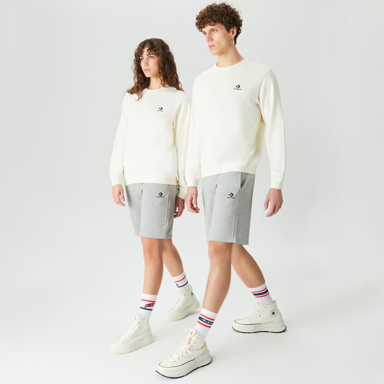 Converse Go-To Unisex Gri Şort