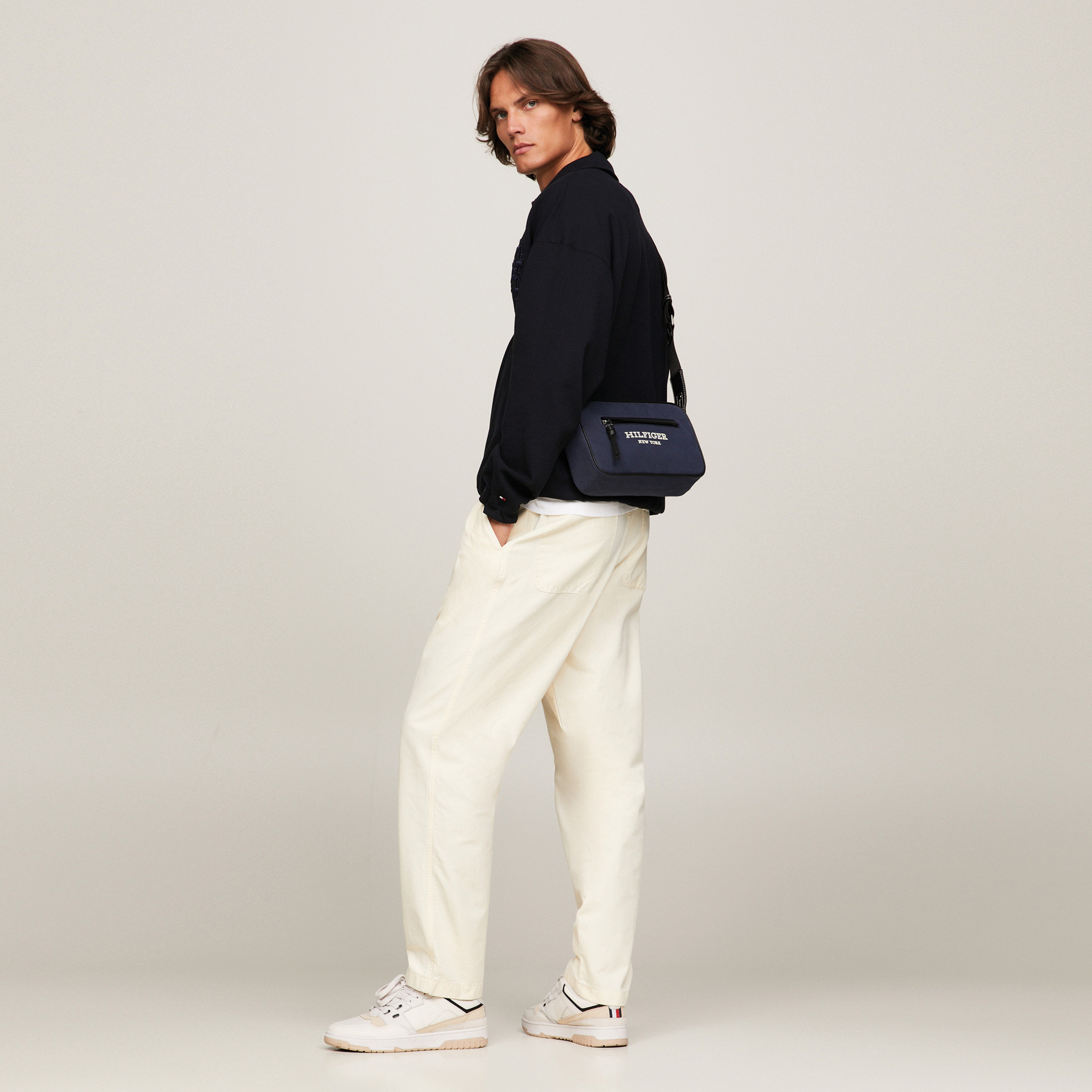 Tommy Hilfiger Prep Classic Camera Bag Erkek Lacivert Omuz Çantası