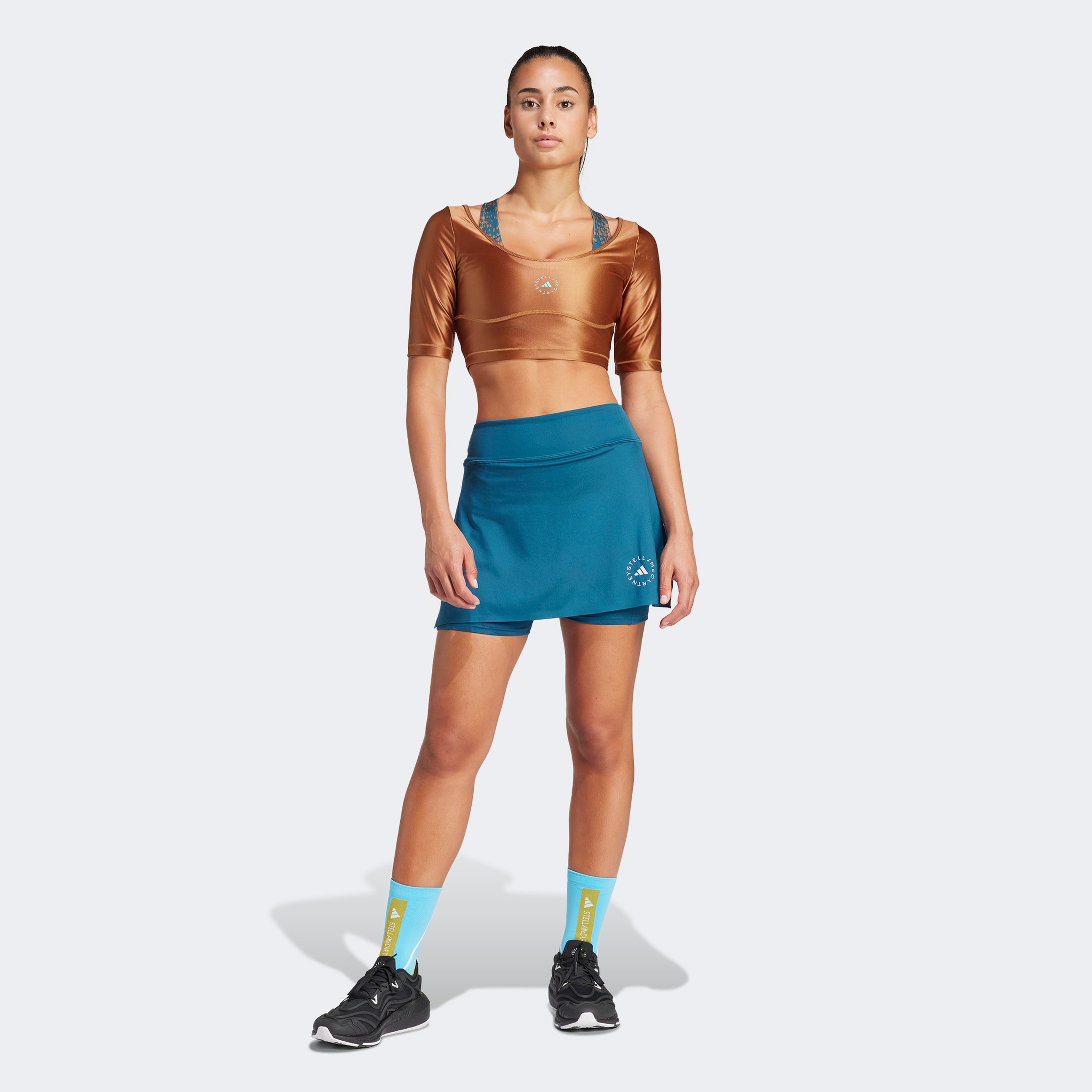 adidas x by Stella McCartney Asmc Crop Kadın Kahverengi Crop