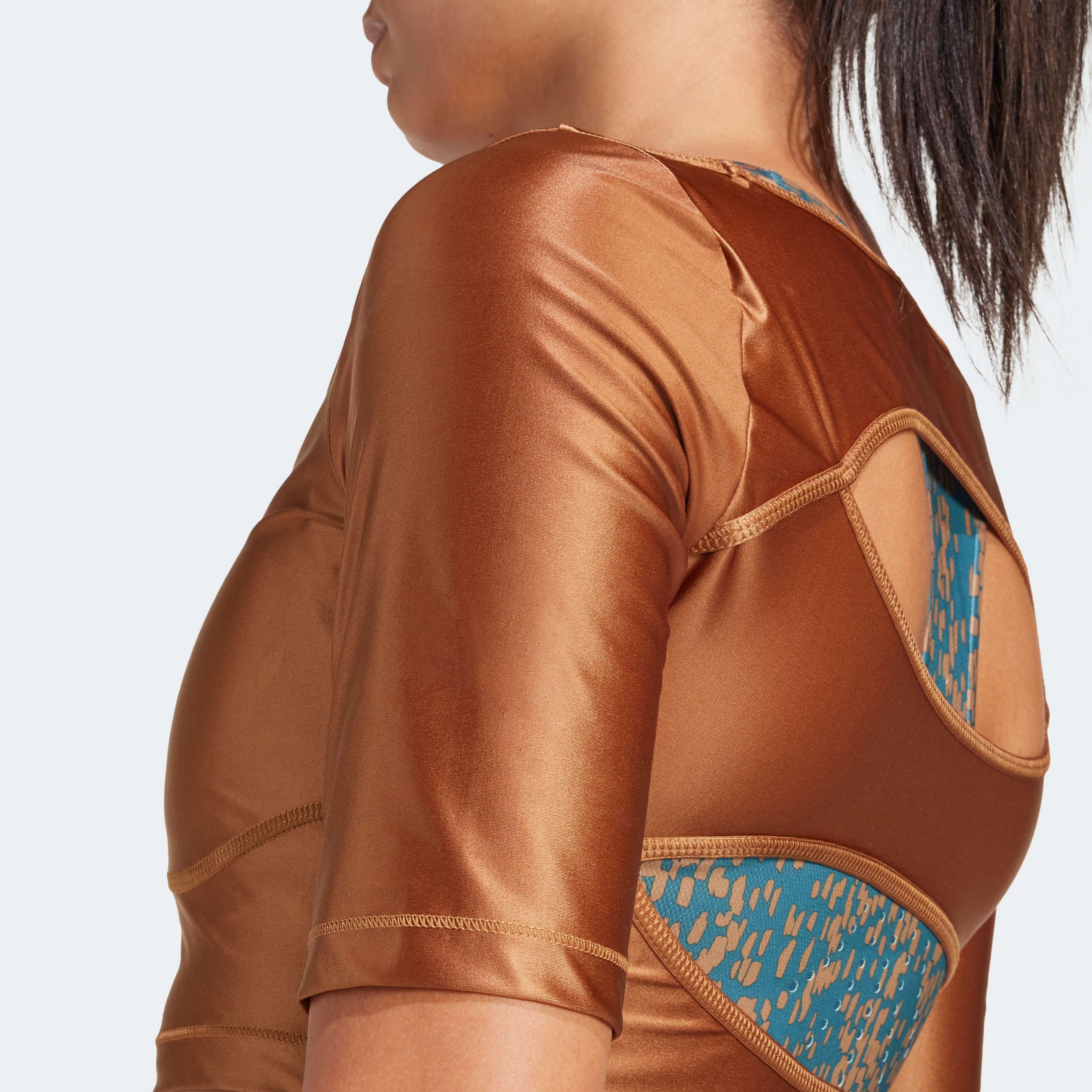 adidas x by Stella McCartney Asmc Crop Kadın Kahverengi Crop
