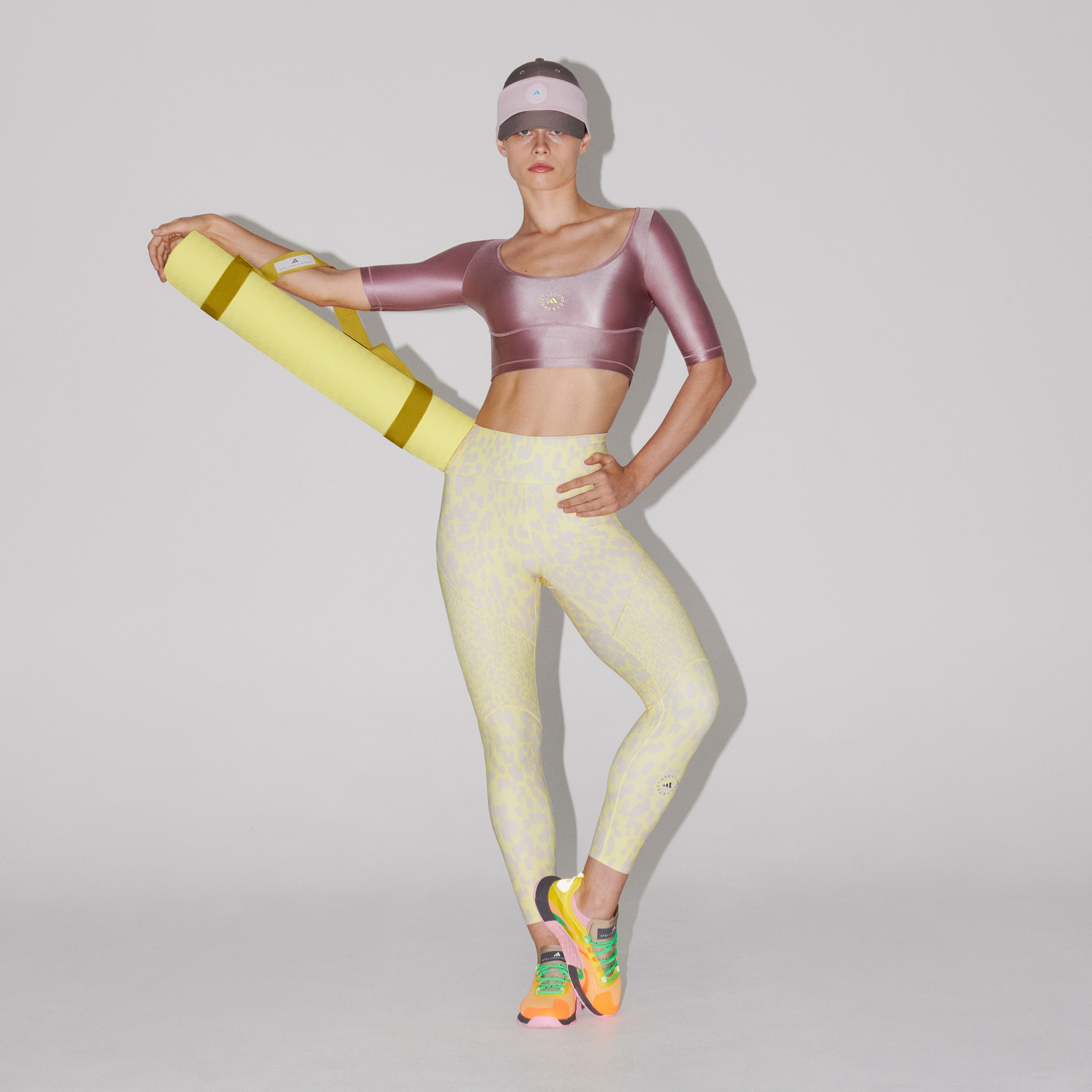 adidas x by Stella McCartney Asmc Tpr Ol 7/8 Kadın Sarı Tayt