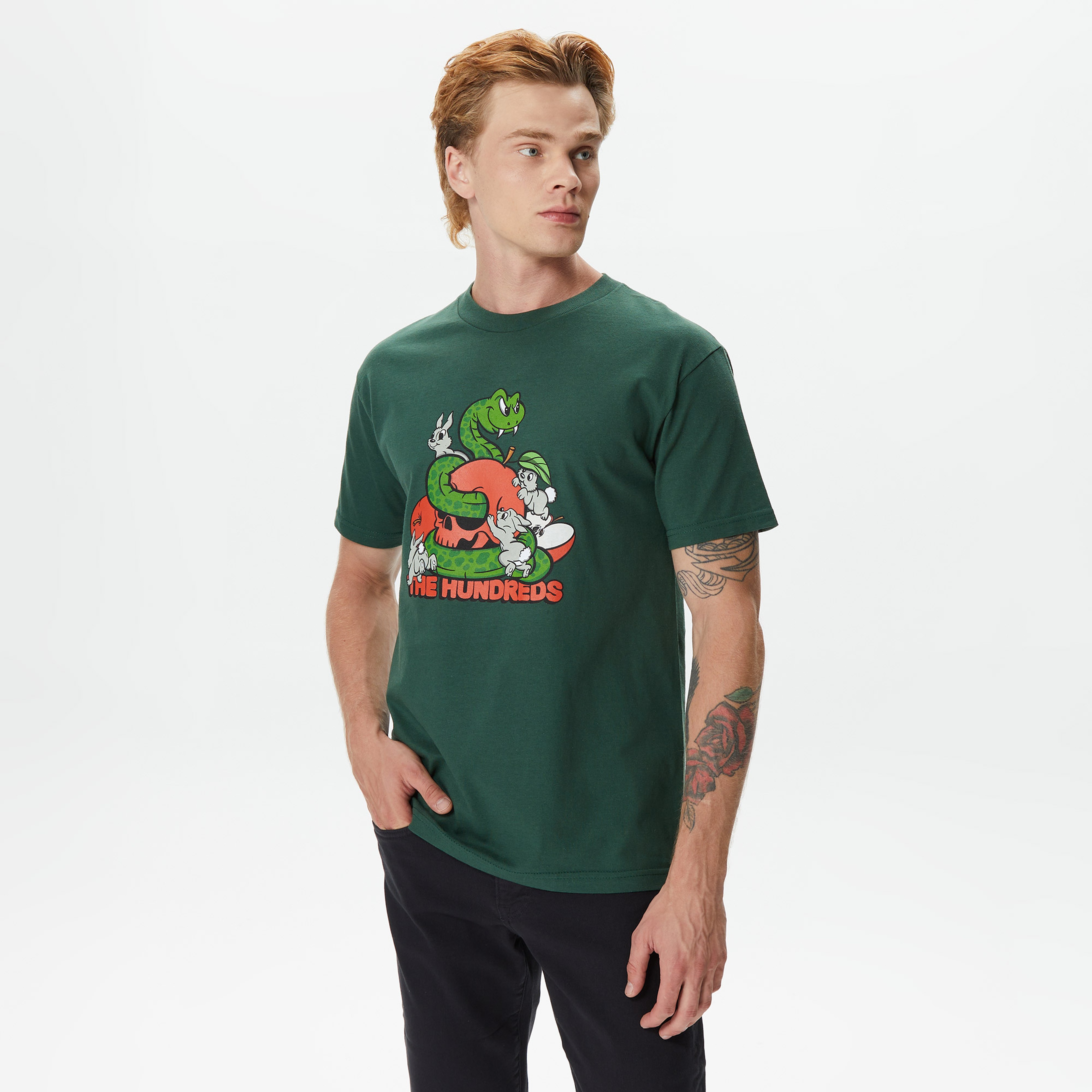The Hundreds Bad Apples Erkek Yeşil T-Shirt
