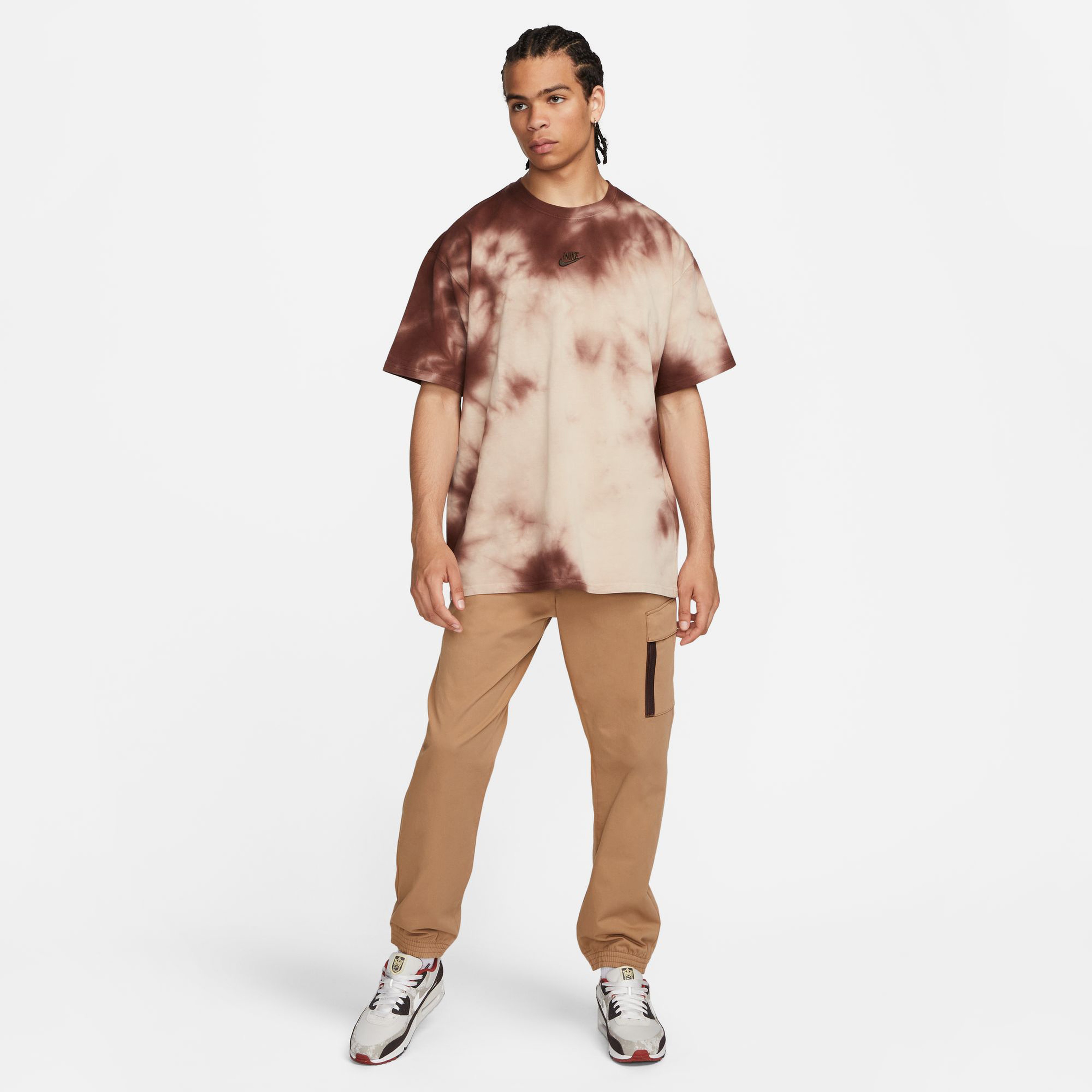 Nike Sportswear M90 Chic Dye Erkek Kahverengi T-Shirt