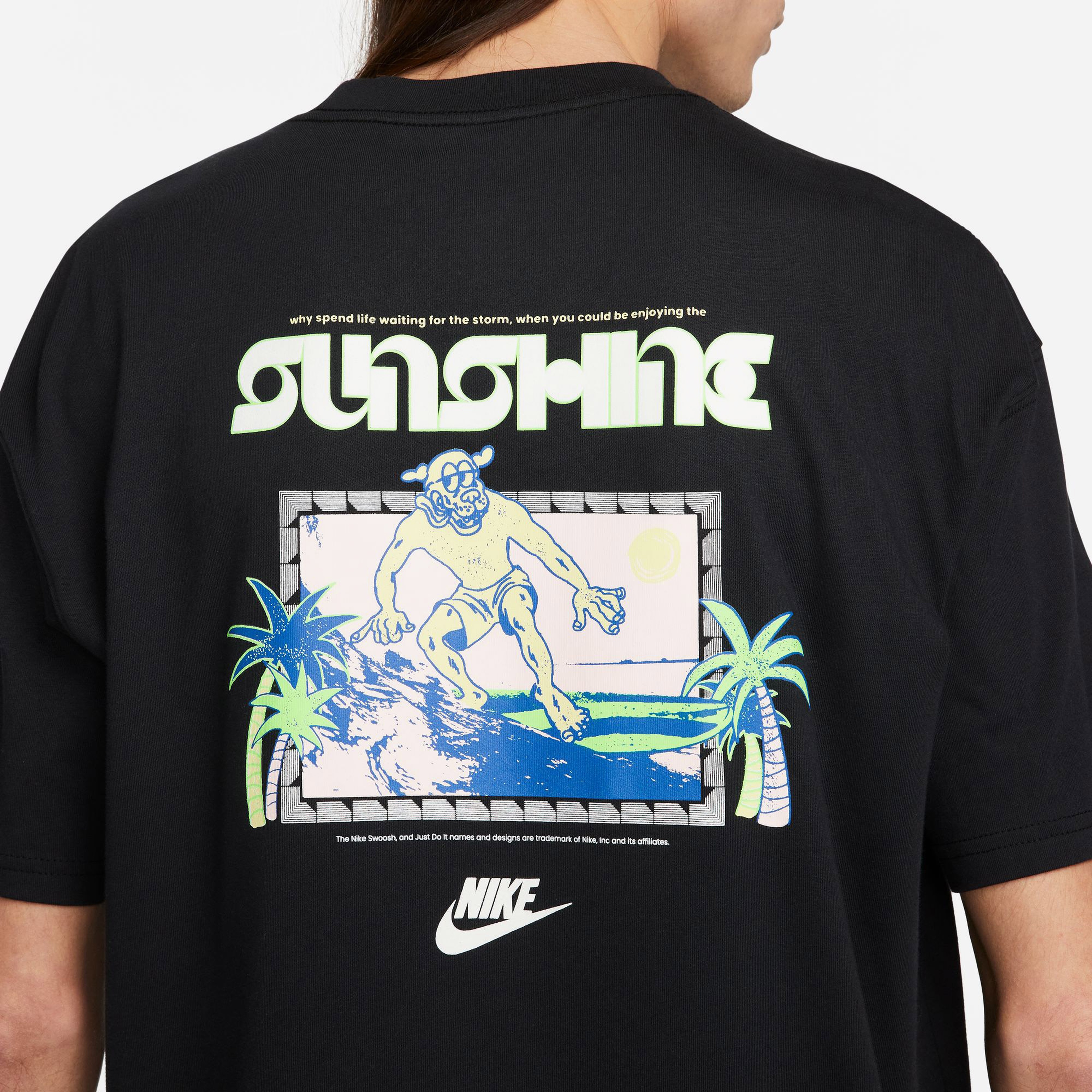 Nike Sportswear M90 Beach Party Erkek Siyah T-Shirt
