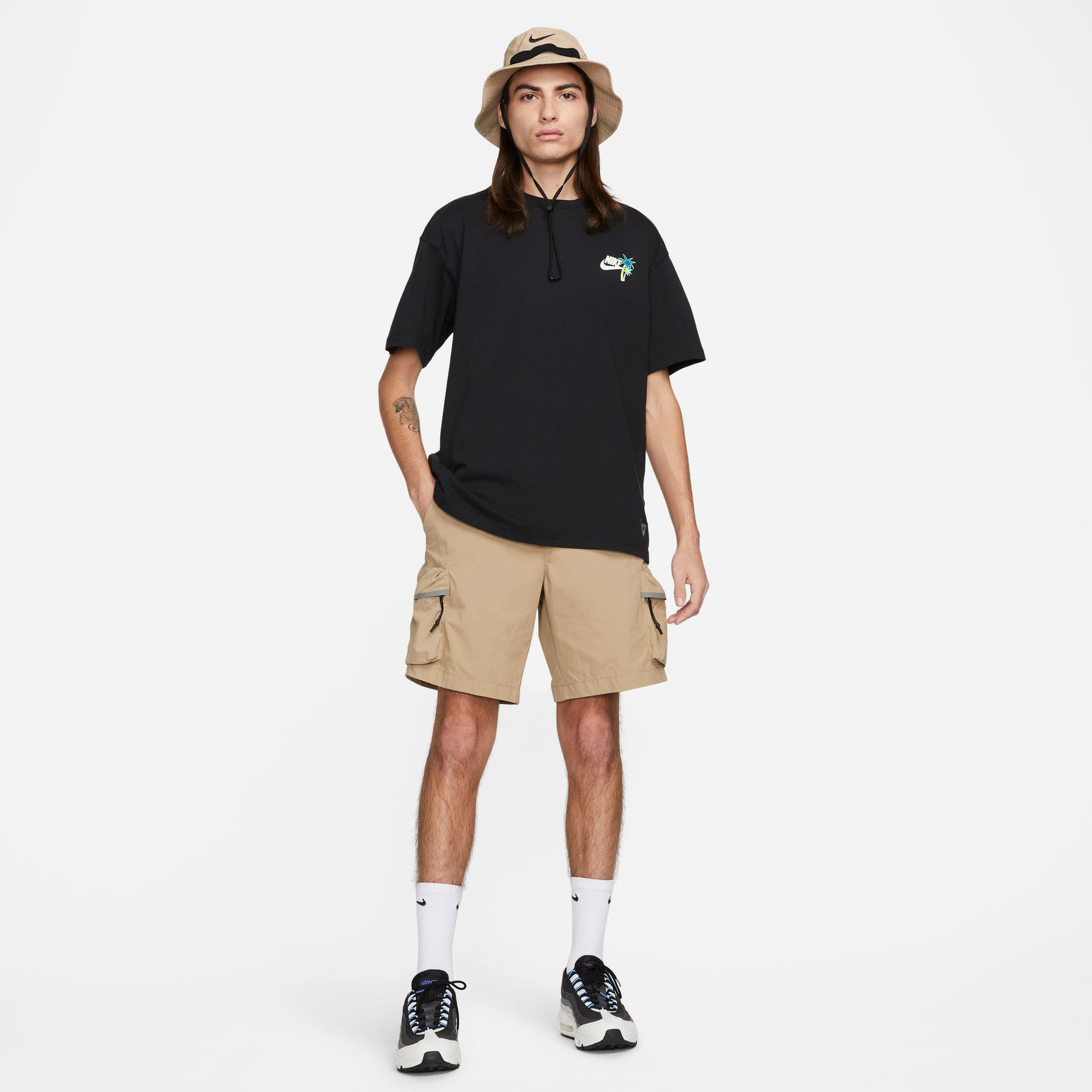 Nike Sportswear M90 Beach Party Erkek Siyah T-Shirt