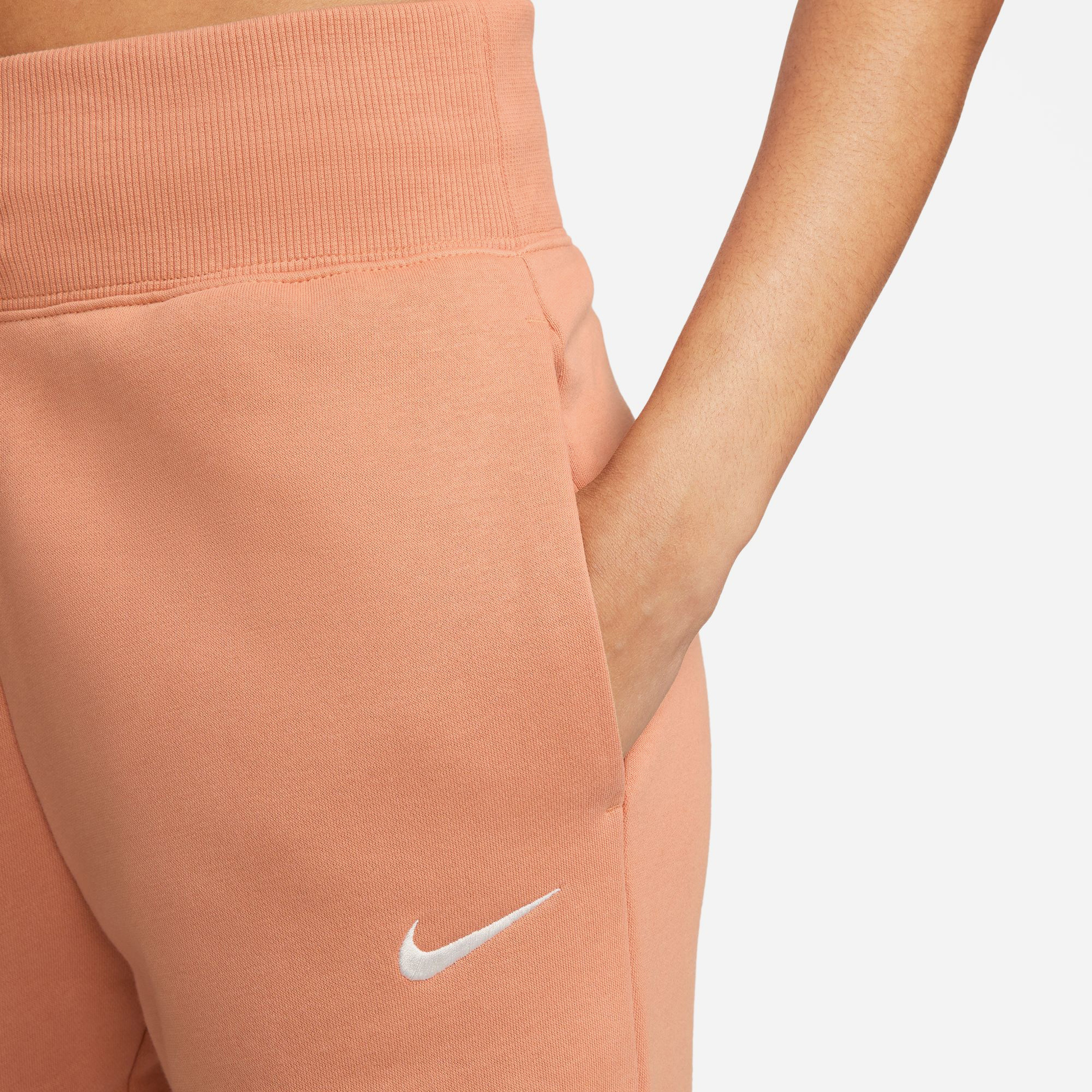 Nike Sportswear Phoenix Fleece High Rise Kadın Turuncu Eşofman Altı