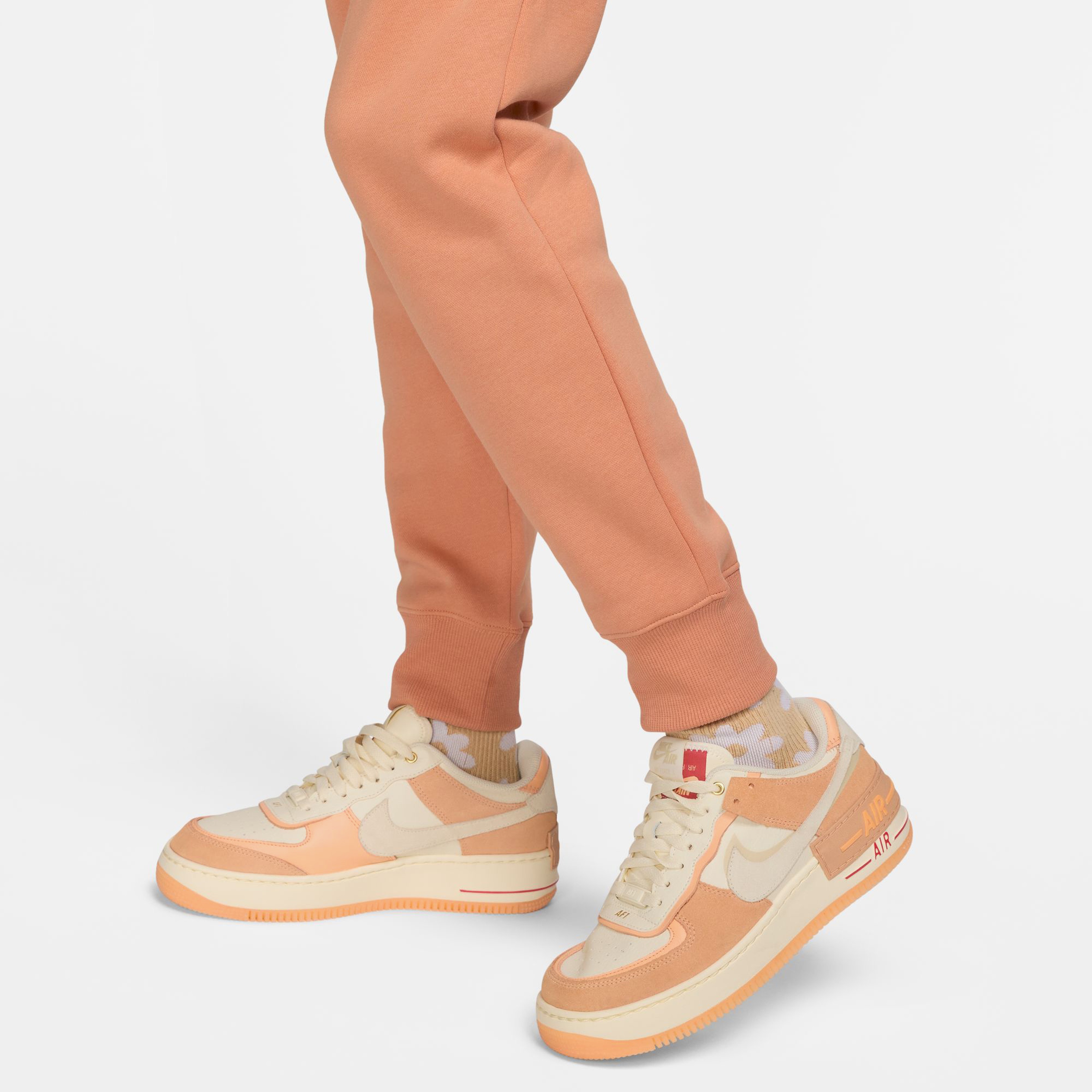 Nike Sportswear Phoenix Fleece High Rise Kadın Turuncu Eşofman Altı