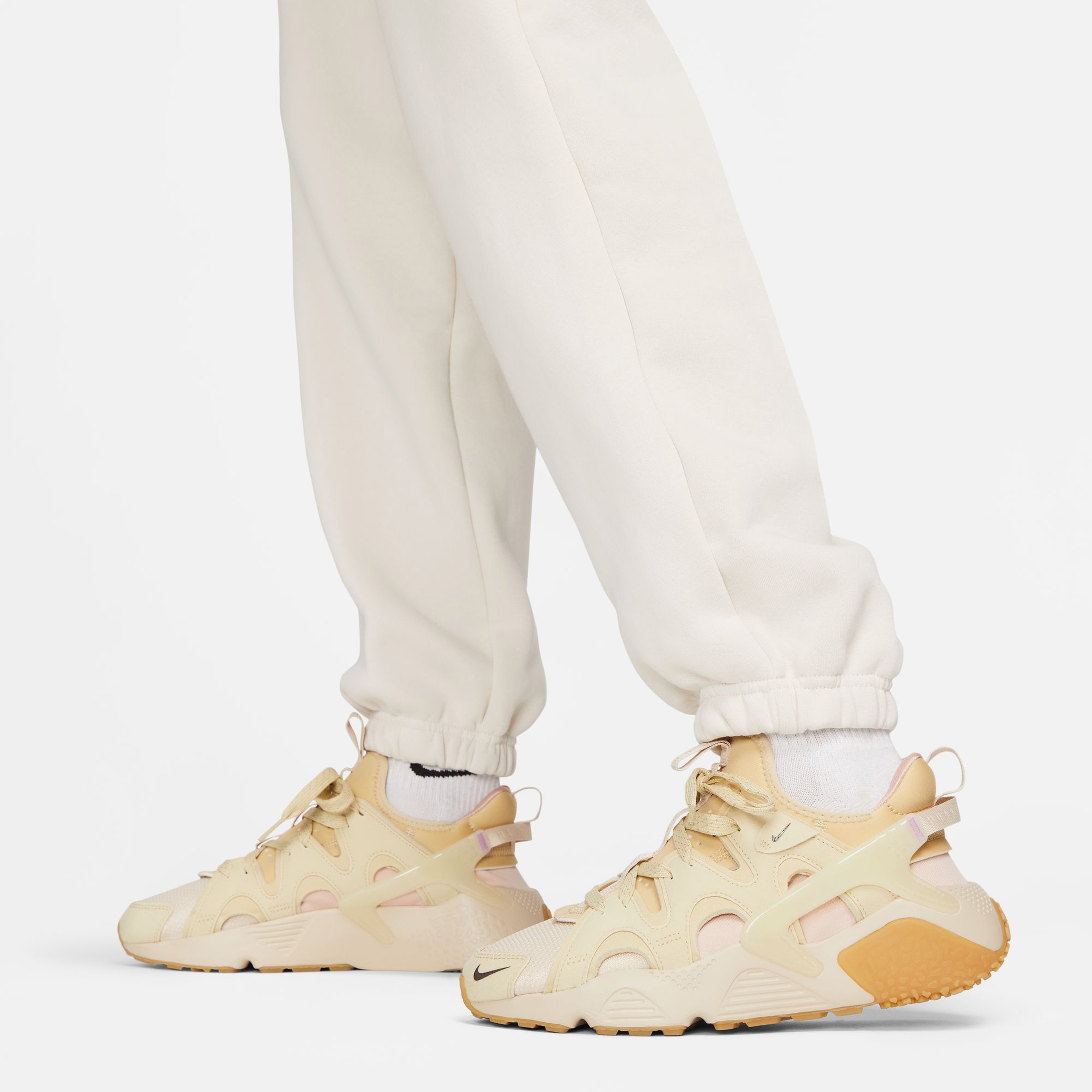 Nike Sportswear Phoenix Fleece High Rise Oversize Kadın Beyaz Eşofman Altı