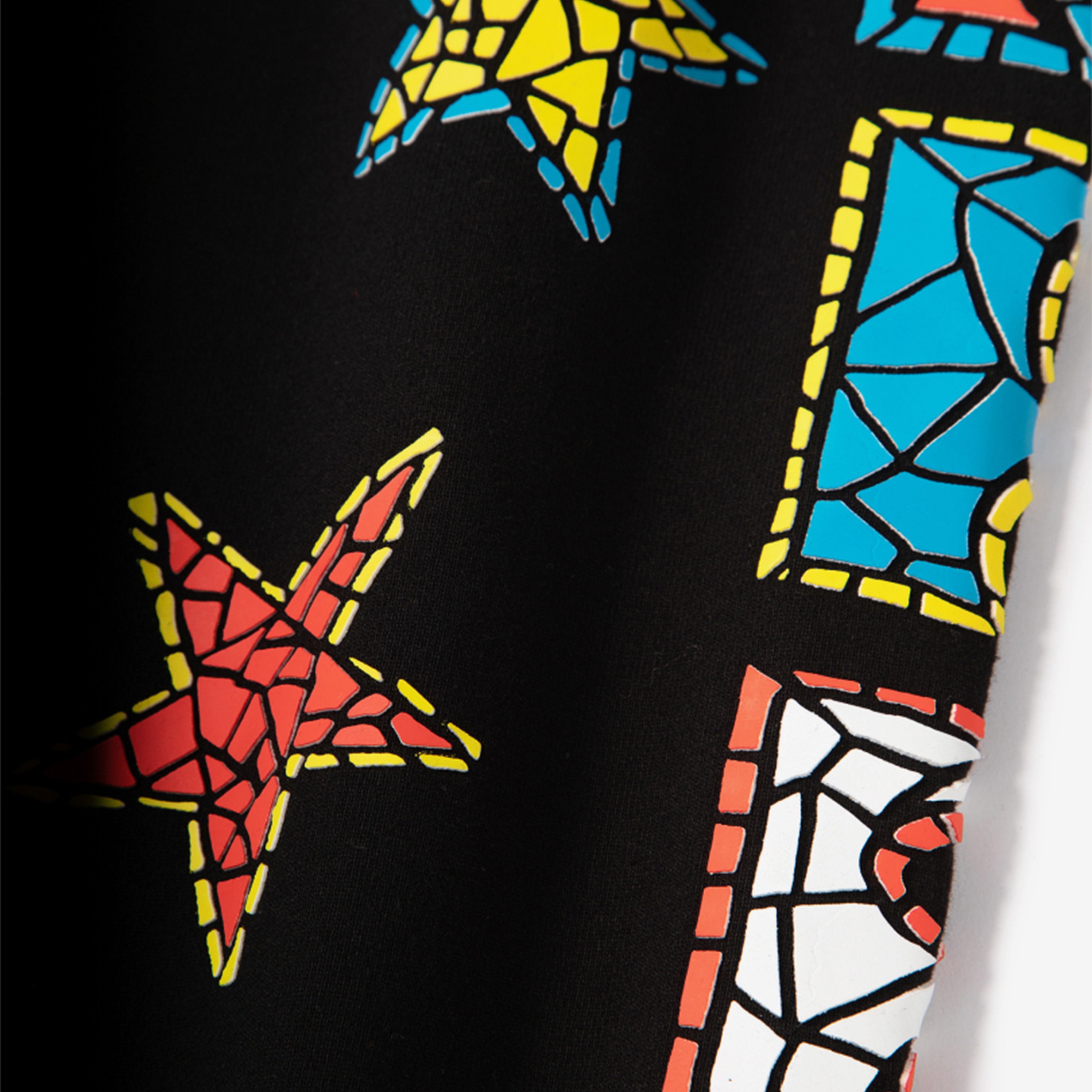 Market Smiley Mosaic Erkek Siyah Eşofman Altı