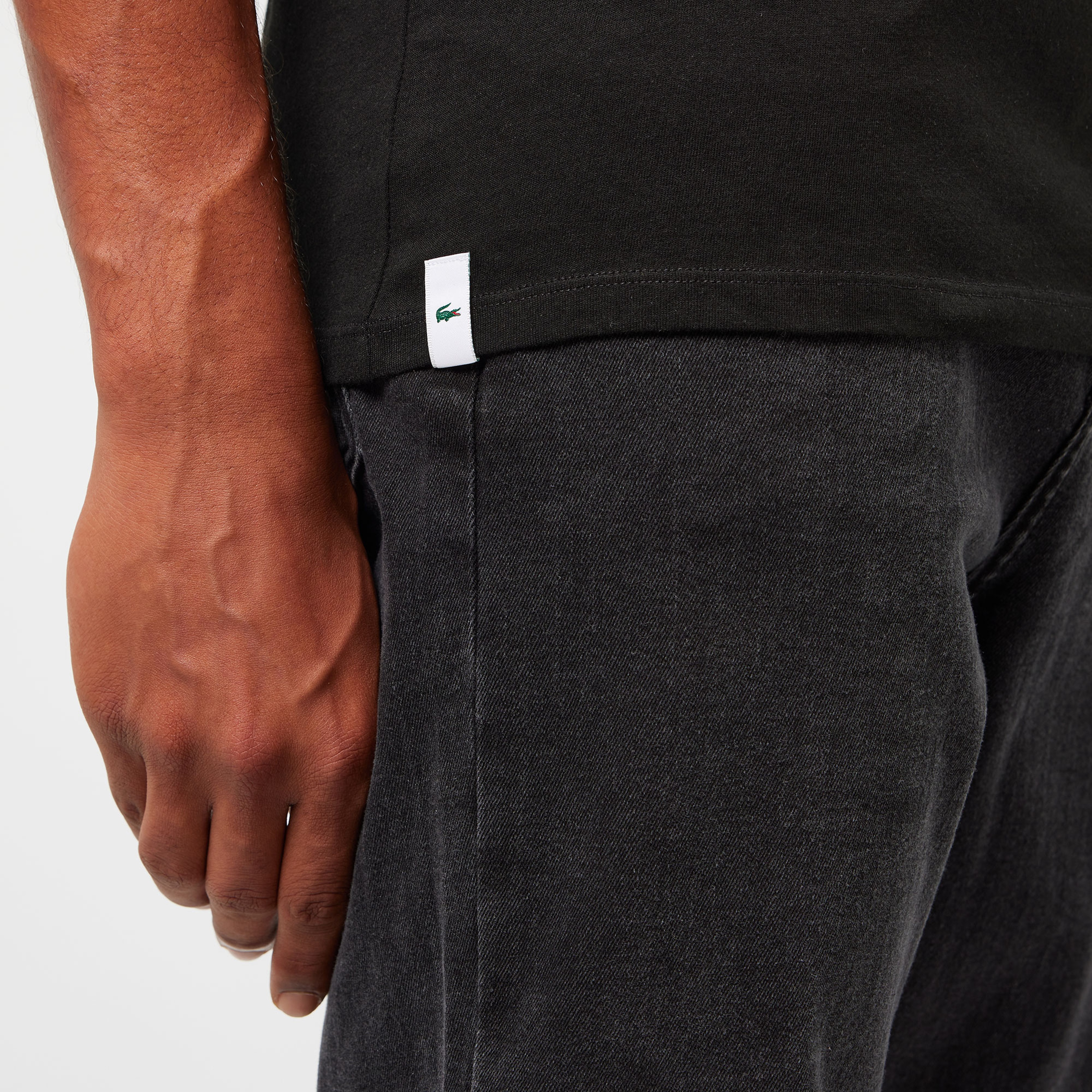 Erkek Slim Fit V Yaka 3'lü Siyah Atlet
