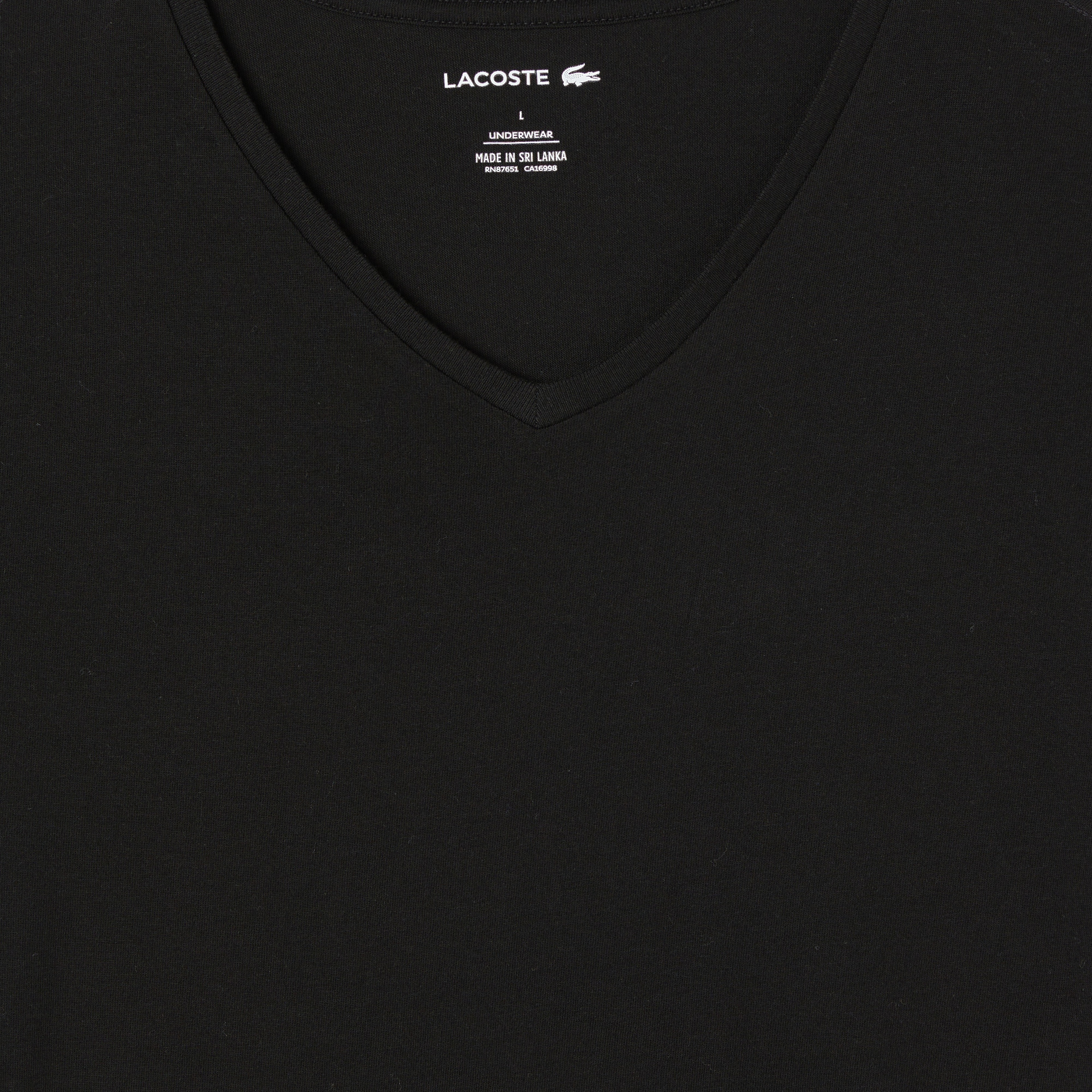 Erkek Slim Fit V Yaka 3'lü Siyah Atlet