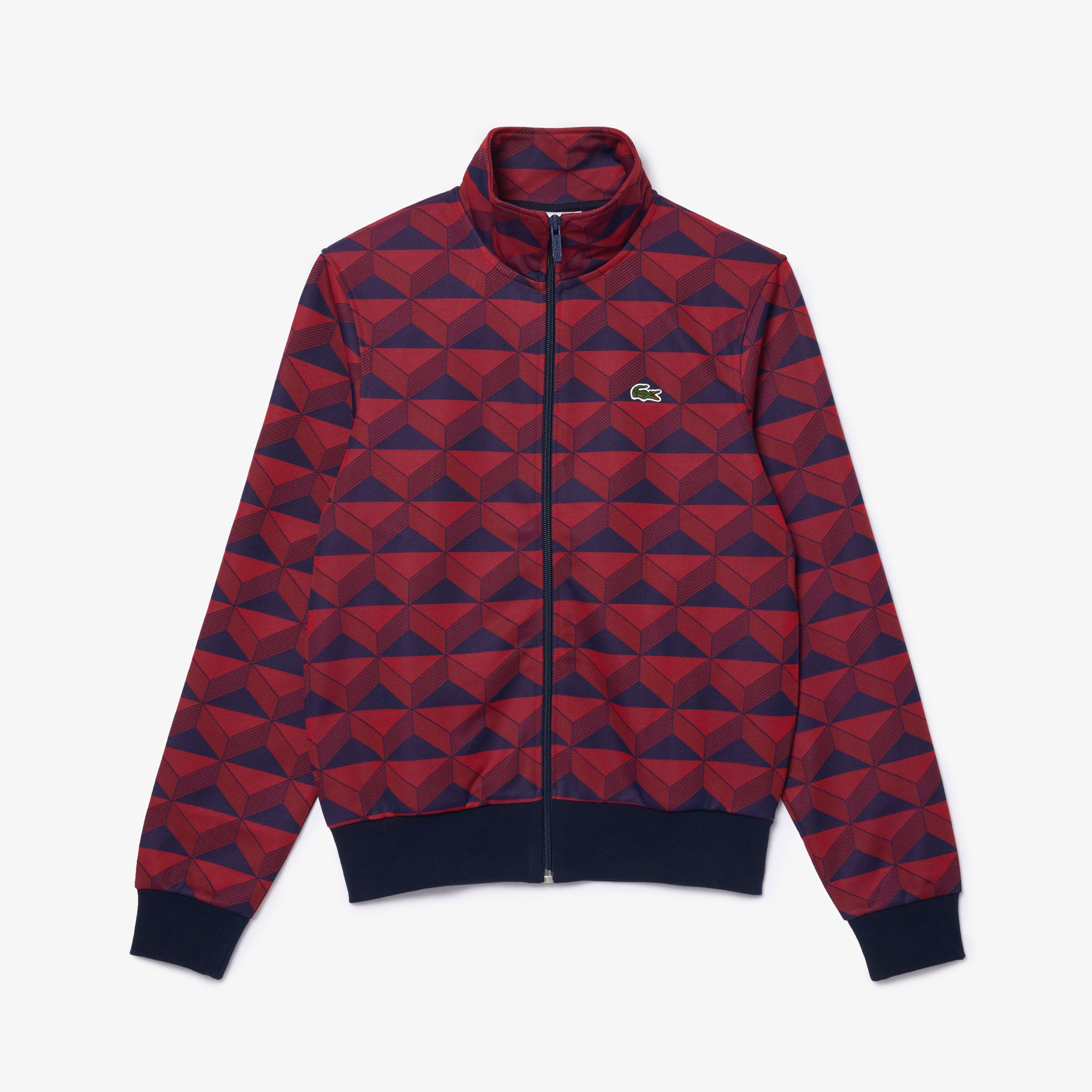 Unisex Regular Fit Fermuarlı Monogram Renkli Sweatshirt