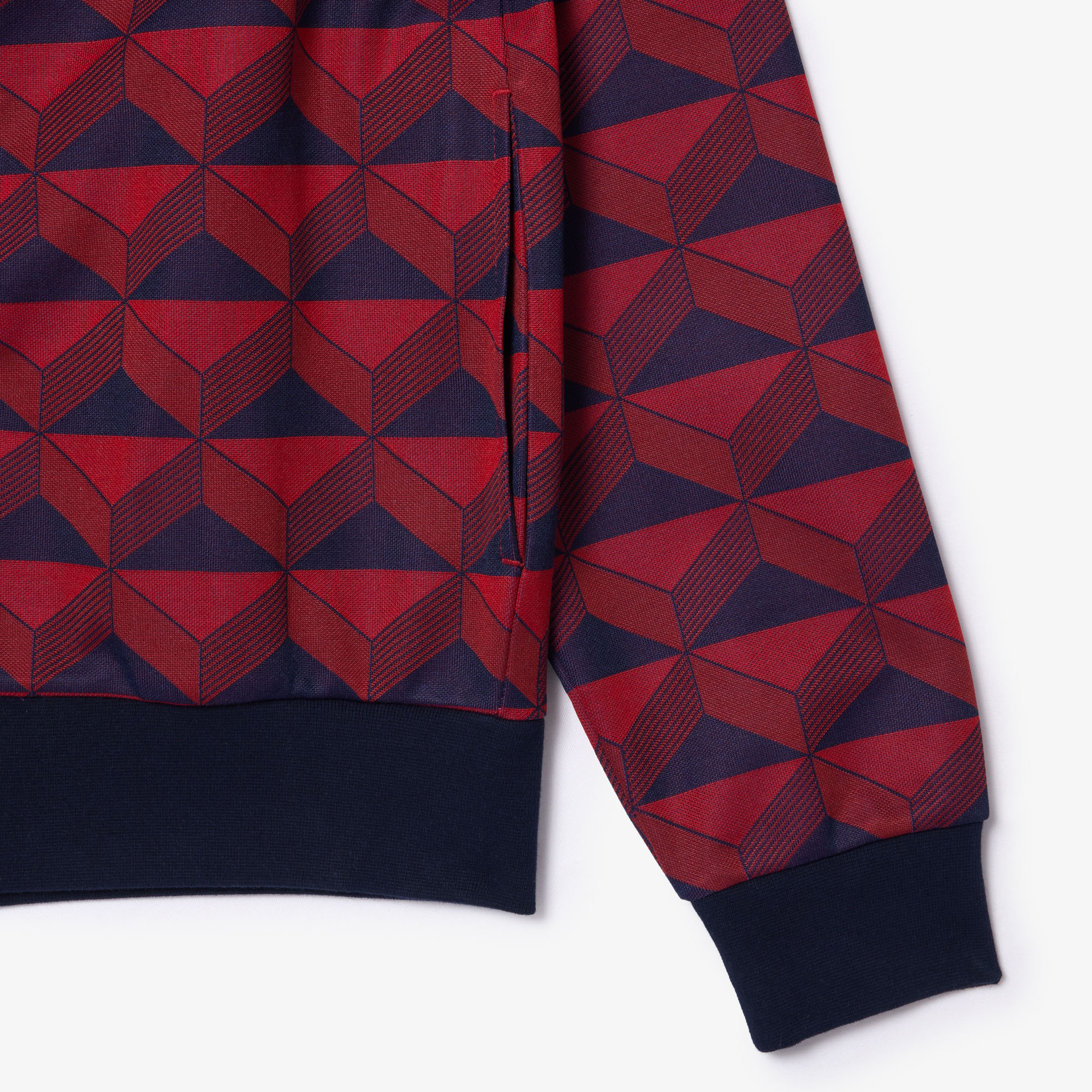 Unisex Regular Fit Fermuarlı Monogram Renkli Sweatshirt