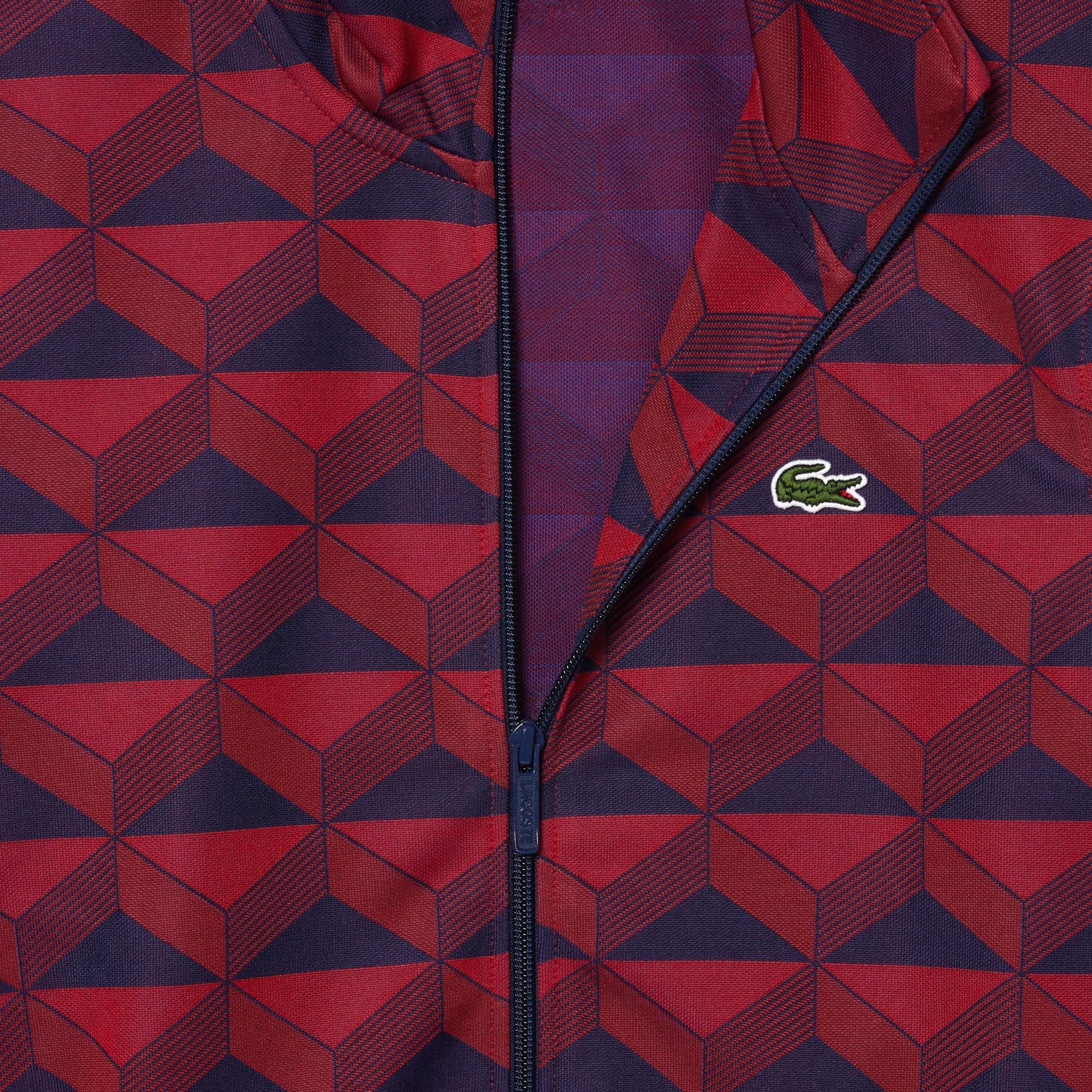 Unisex Regular Fit Fermuarlı Monogram Renkli Sweatshirt