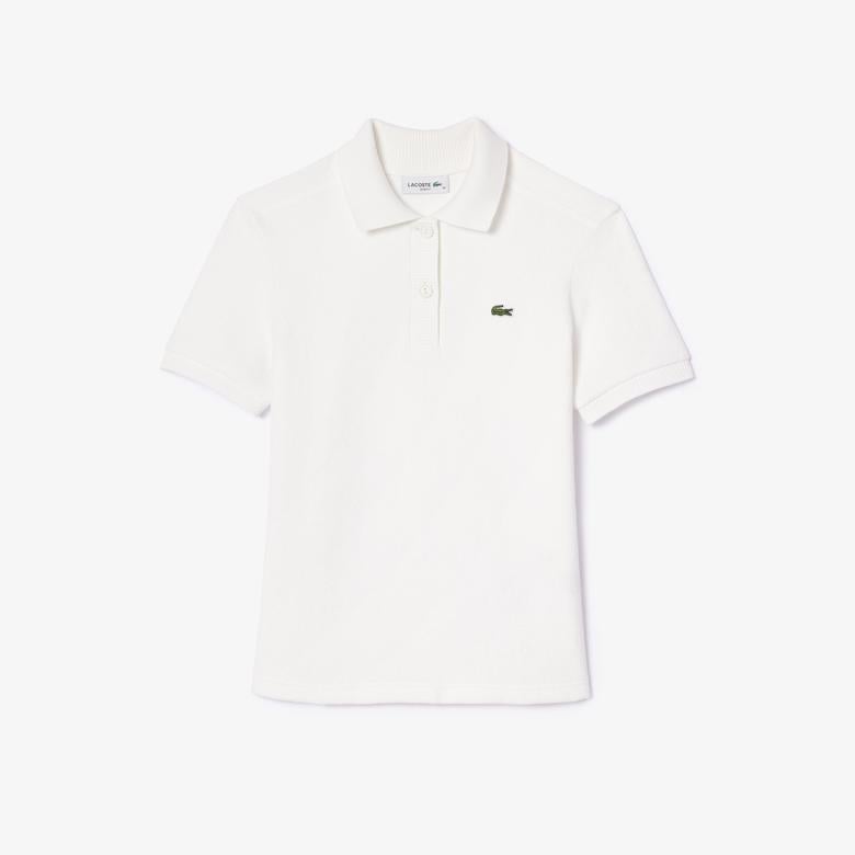 Kadın Slim Fit Beyaz Polo