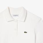 Kadın Slim Fit Beyaz Polo