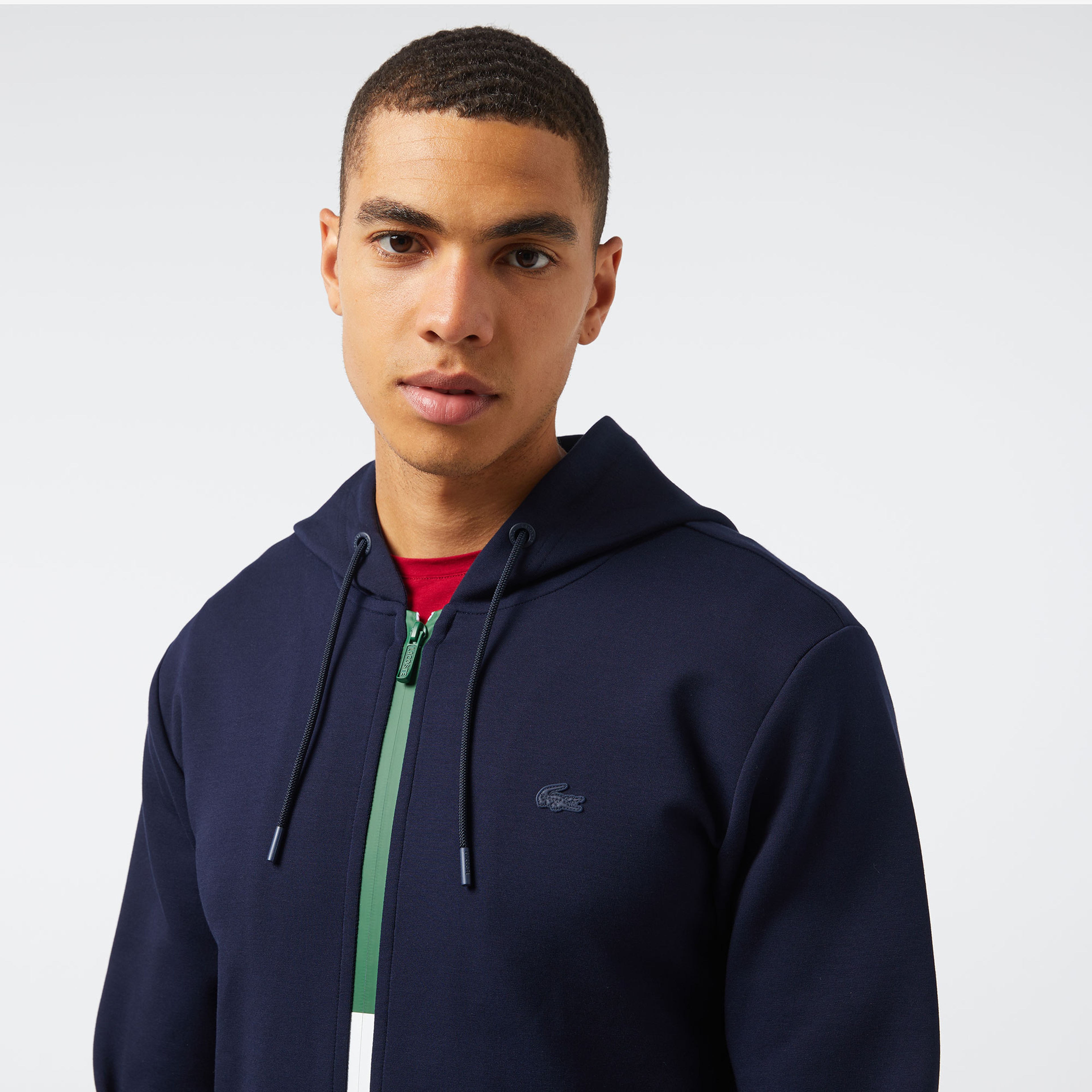 Erkek Slim Fit Kapüşonlu Lacivert Sweatshirt